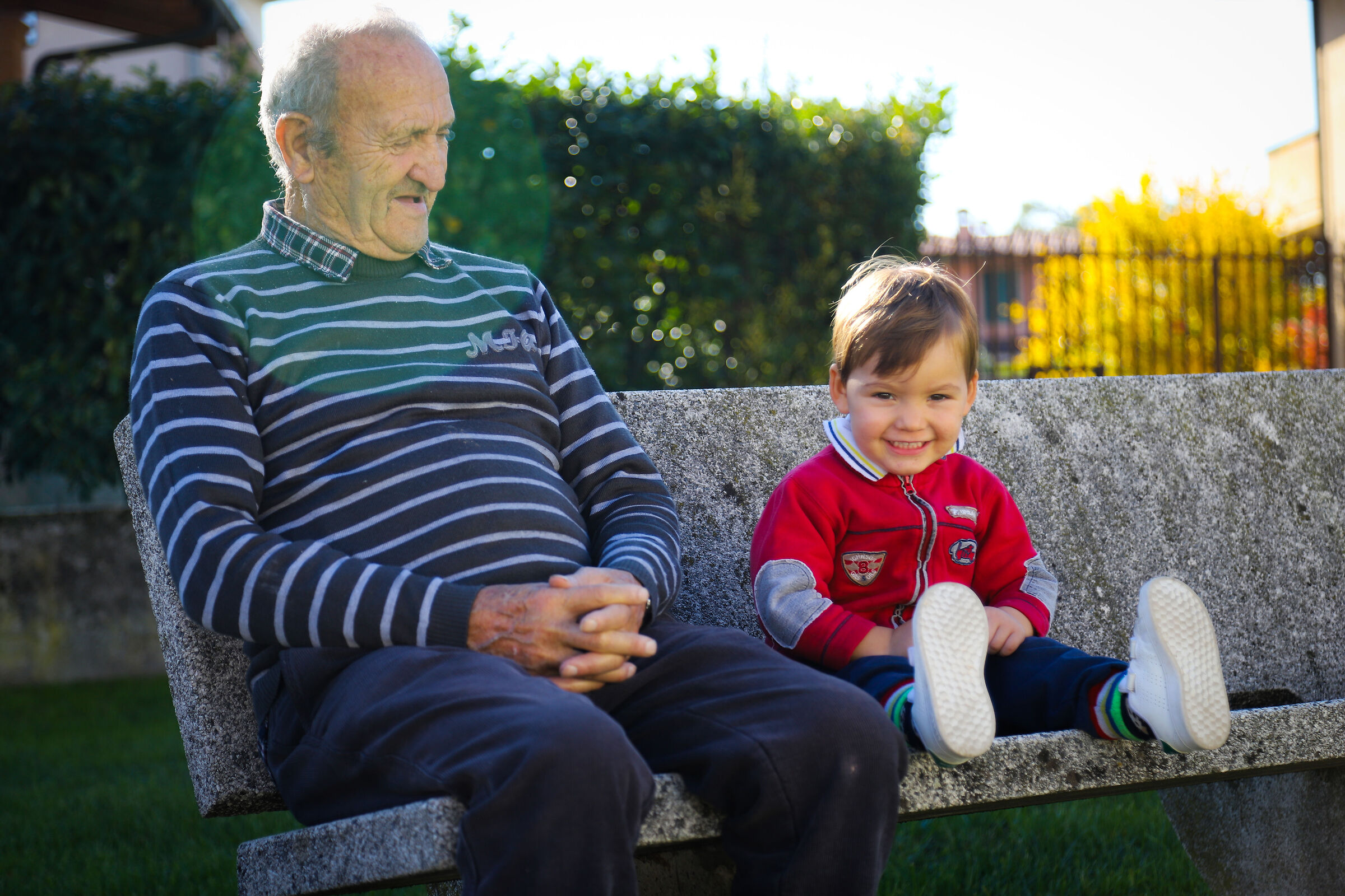 great-grandfather and grandson