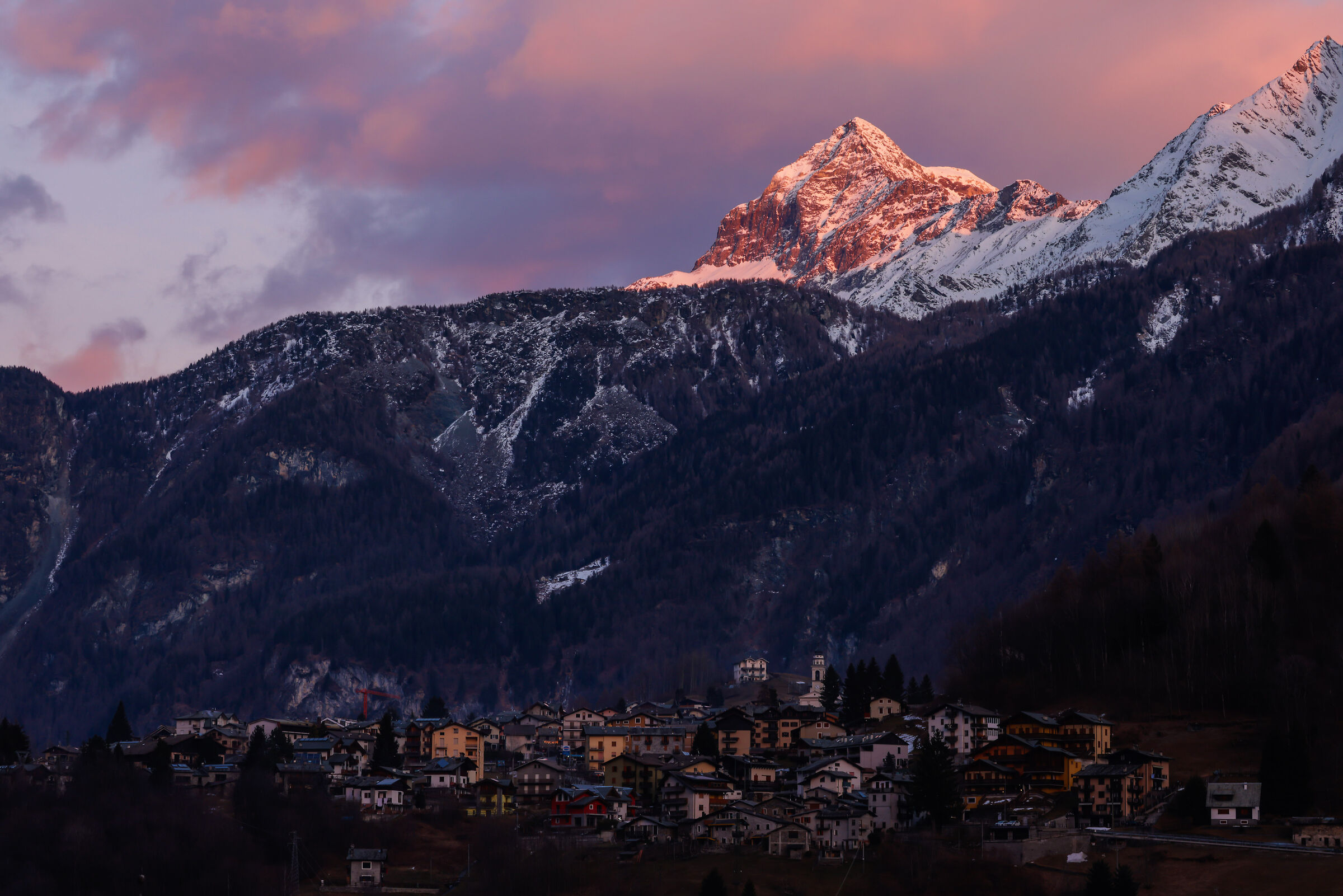 Valmalenco at sunset