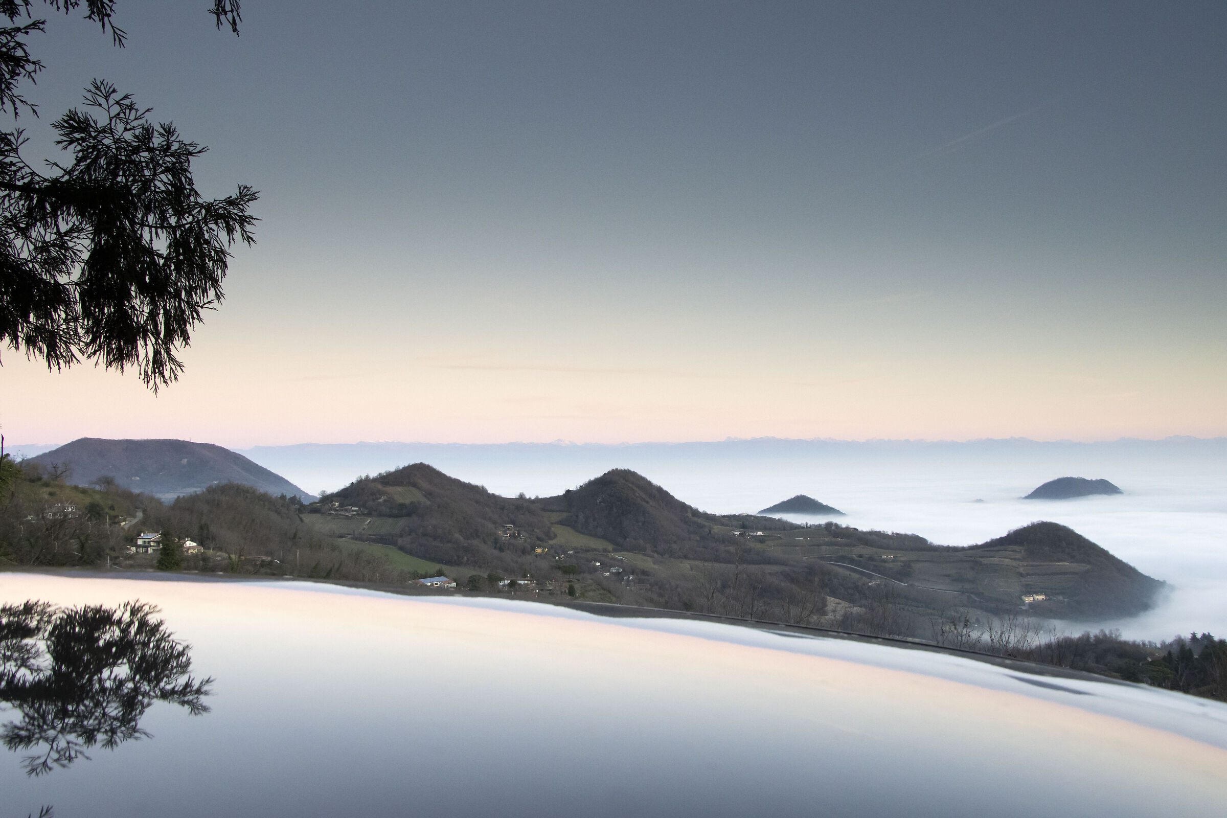 foggy sunrise