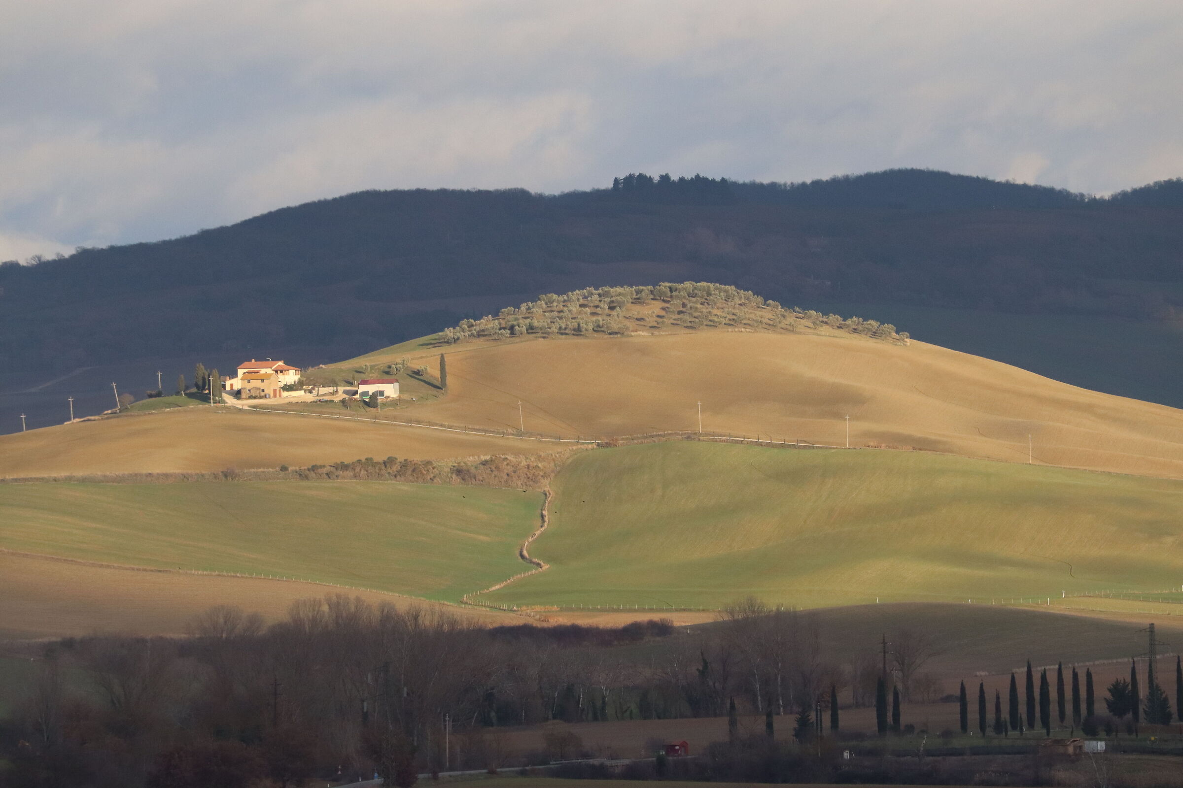 collina con teleobiettivo