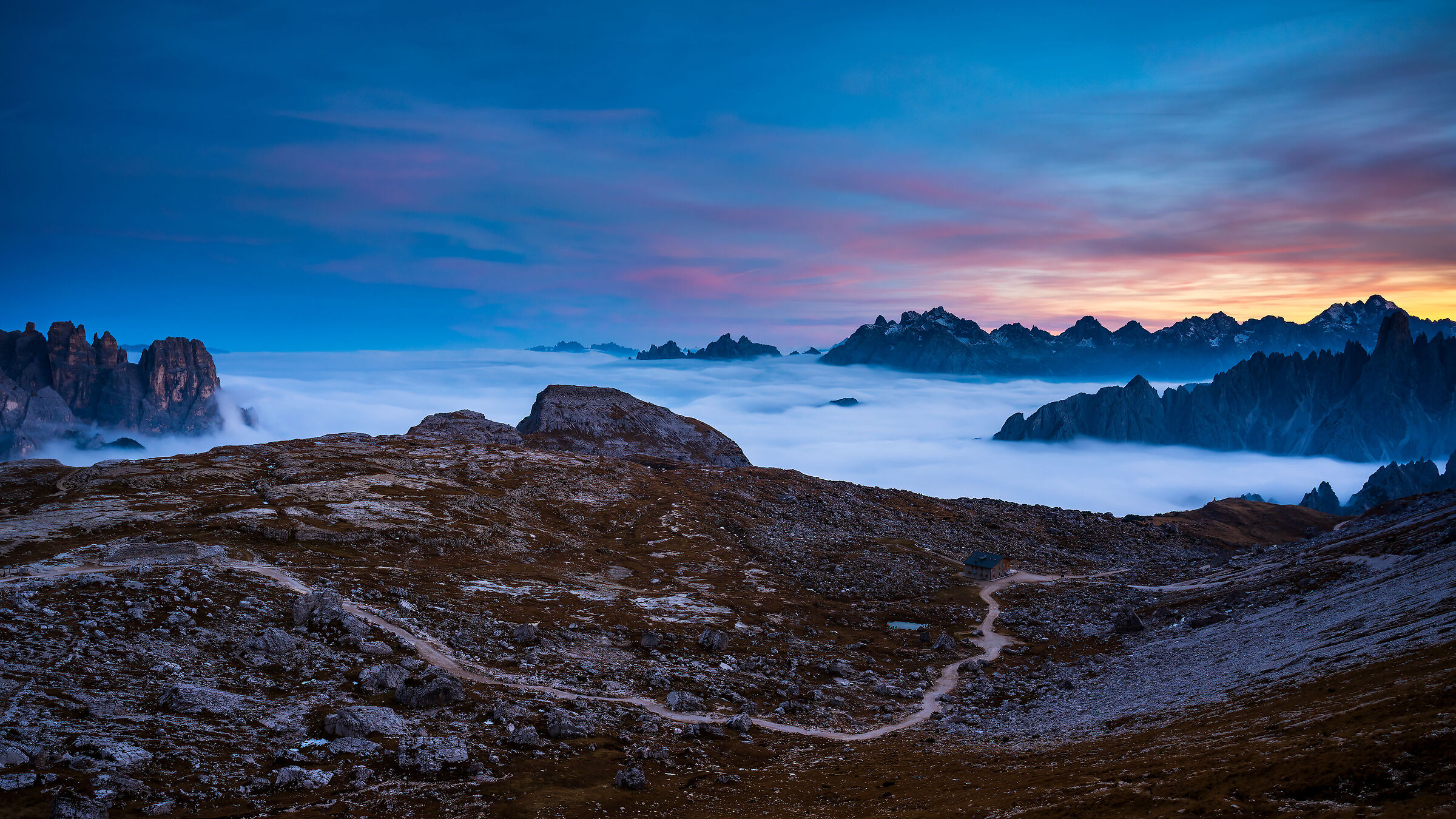 I Cadini di Misurina al tramonto