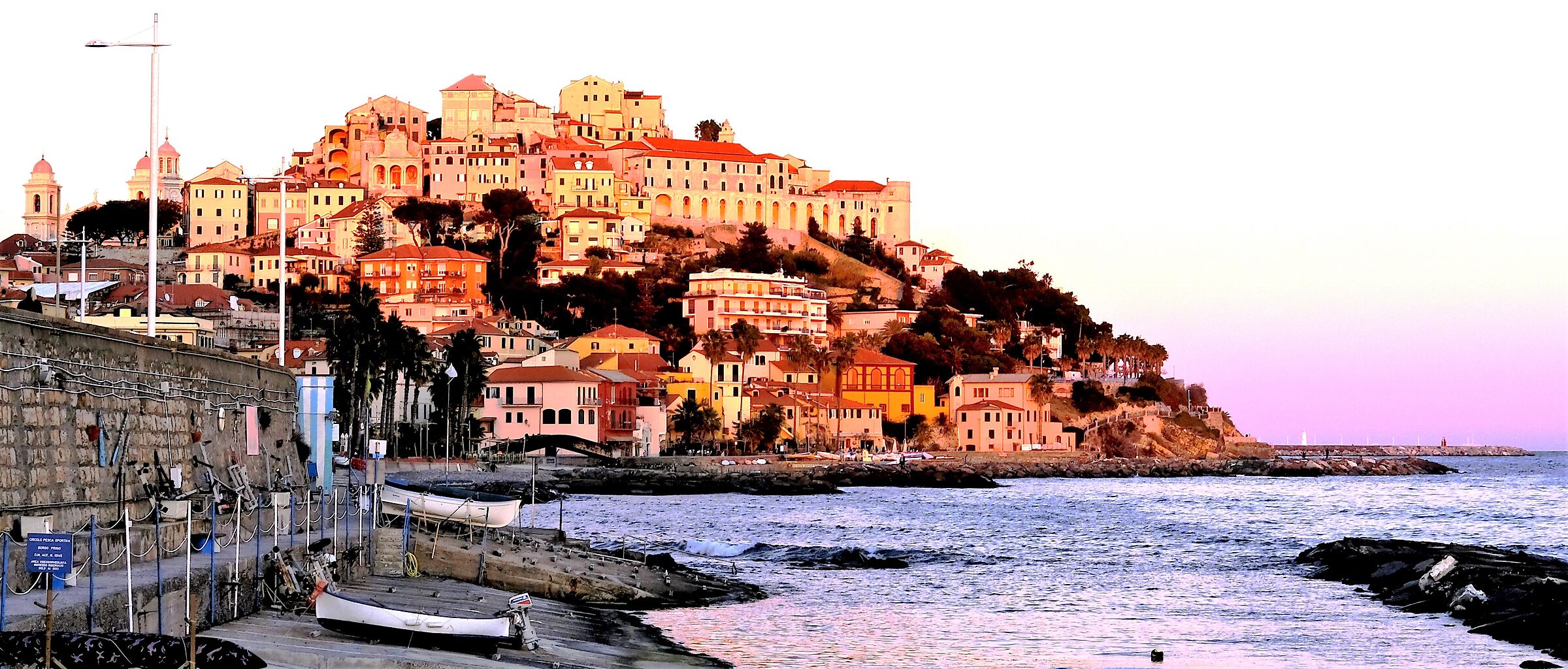 The colors of the sunset on the promontory of Porto Maurizio