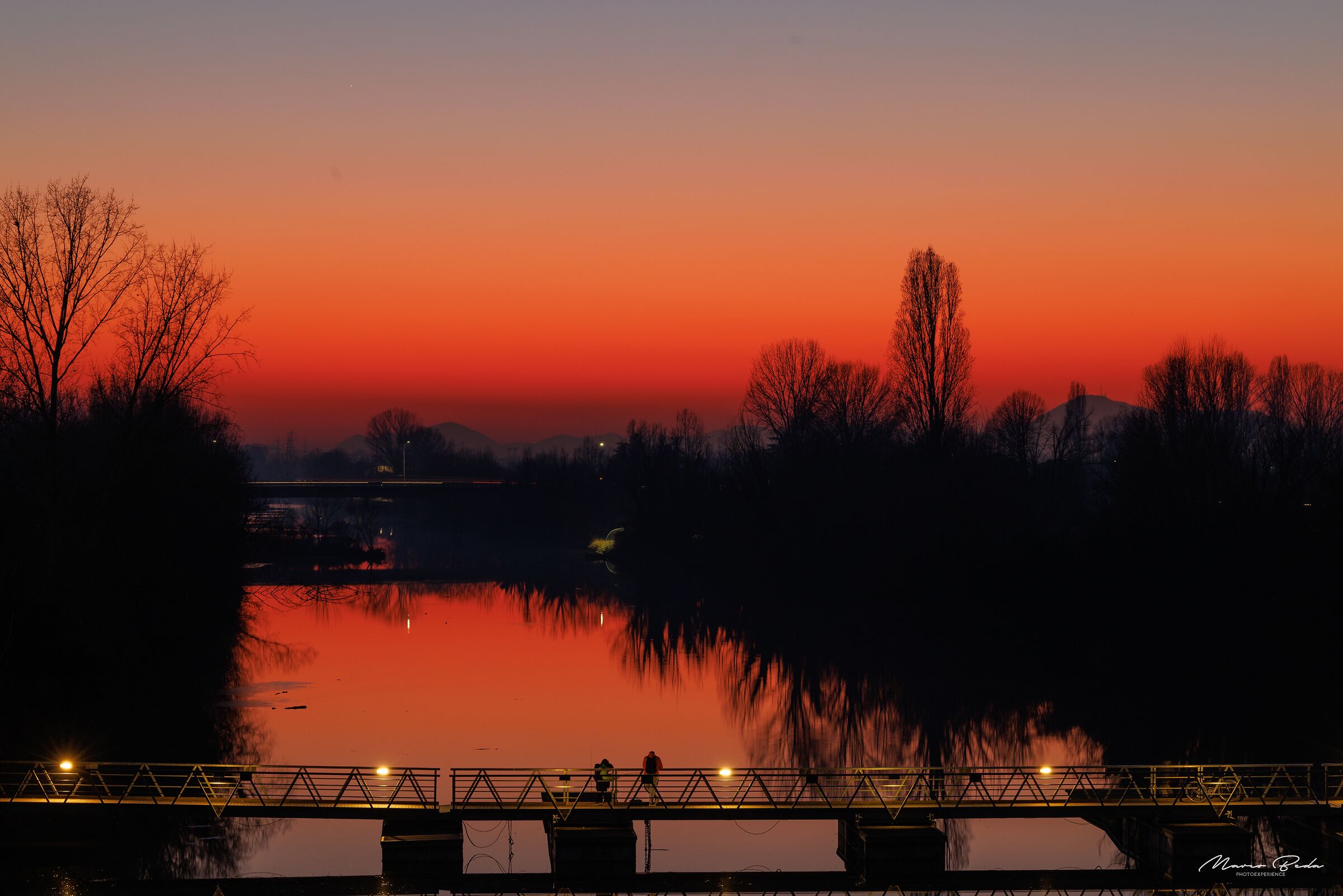 tramonto dall'idrovia di Vigonovo (ve)