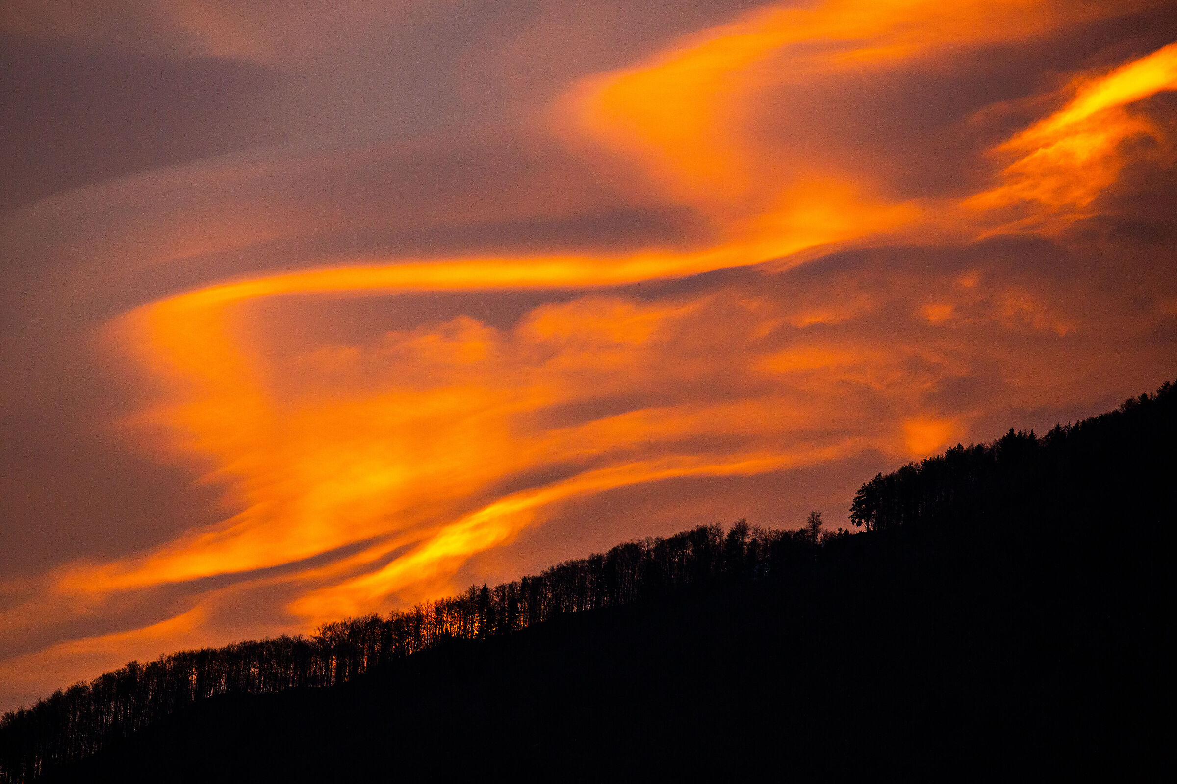 Fiery sunrise in Monticello