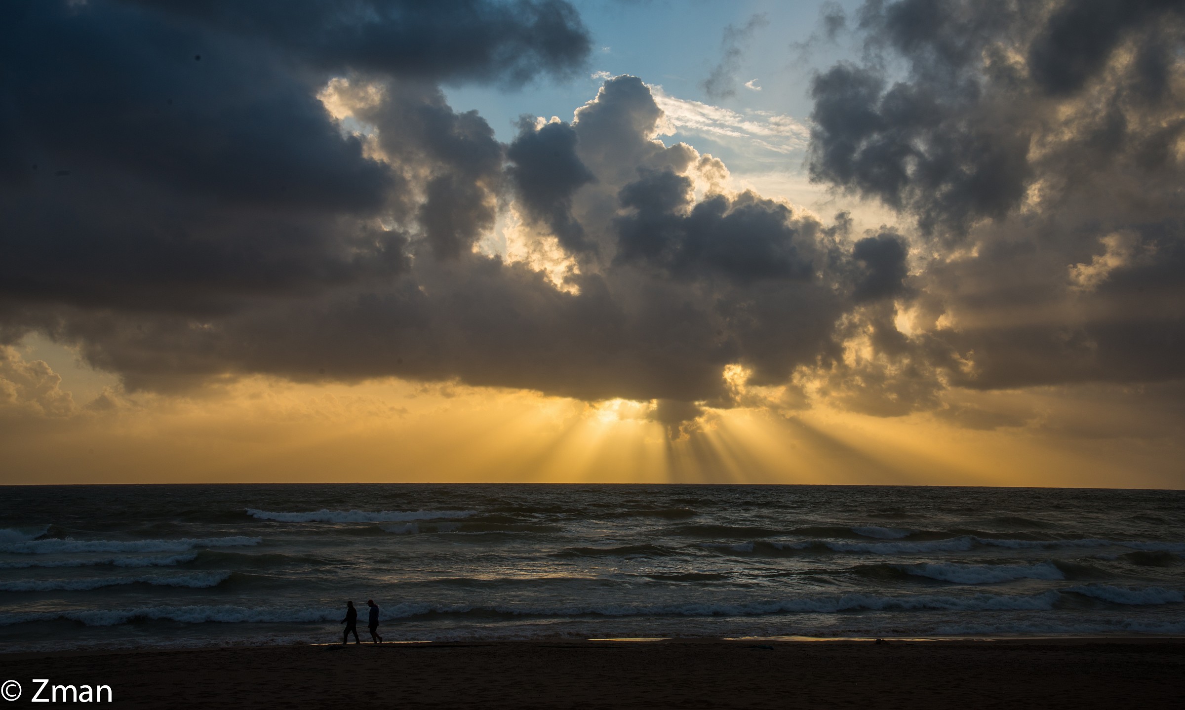 Sunset Over White Sands Beach