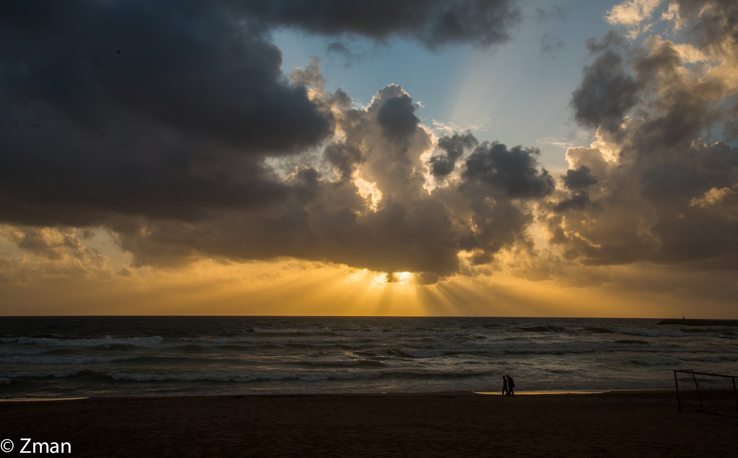 Sunset Over White Sands Beach