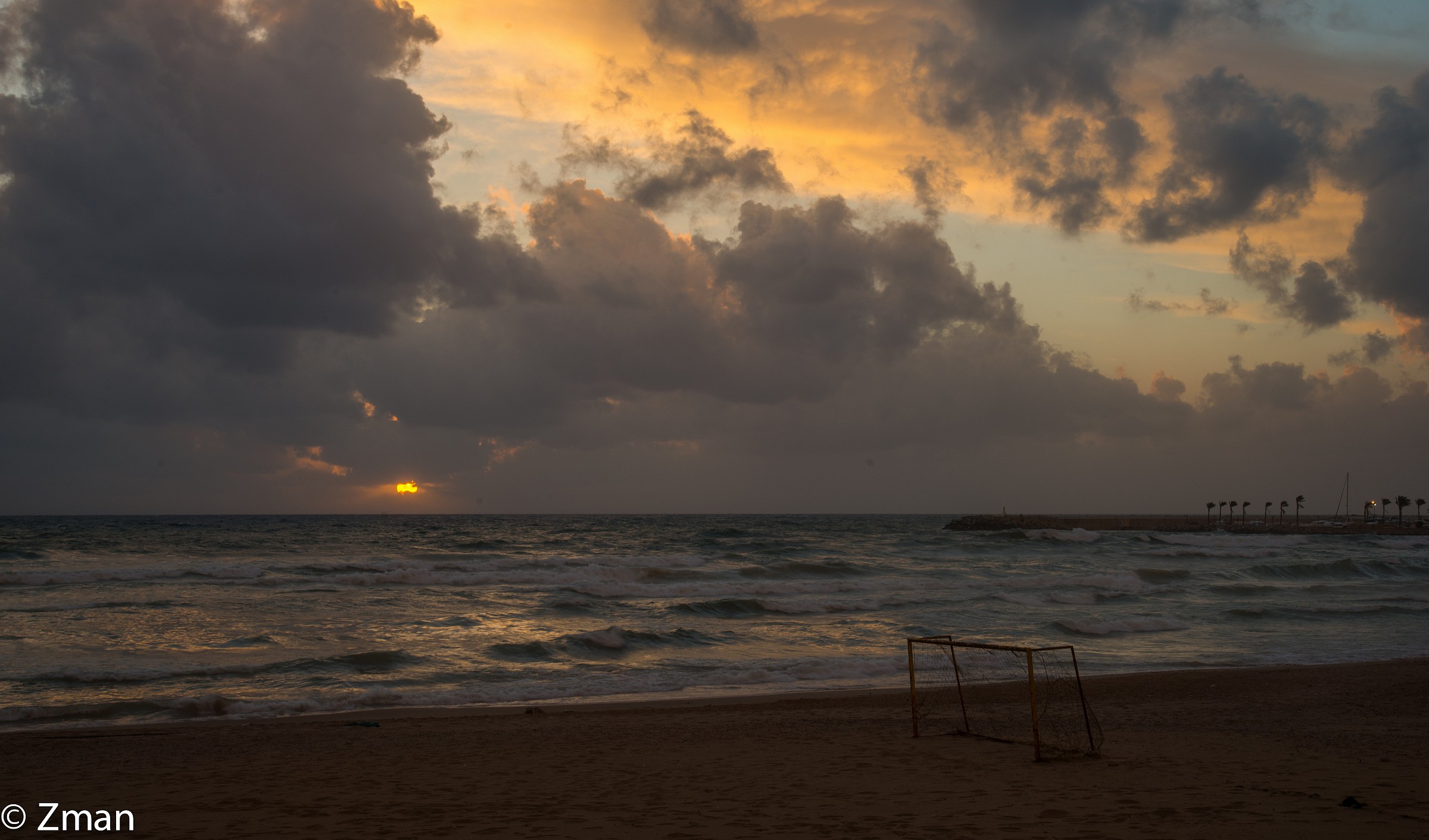 Sunset Over White Sands Beach