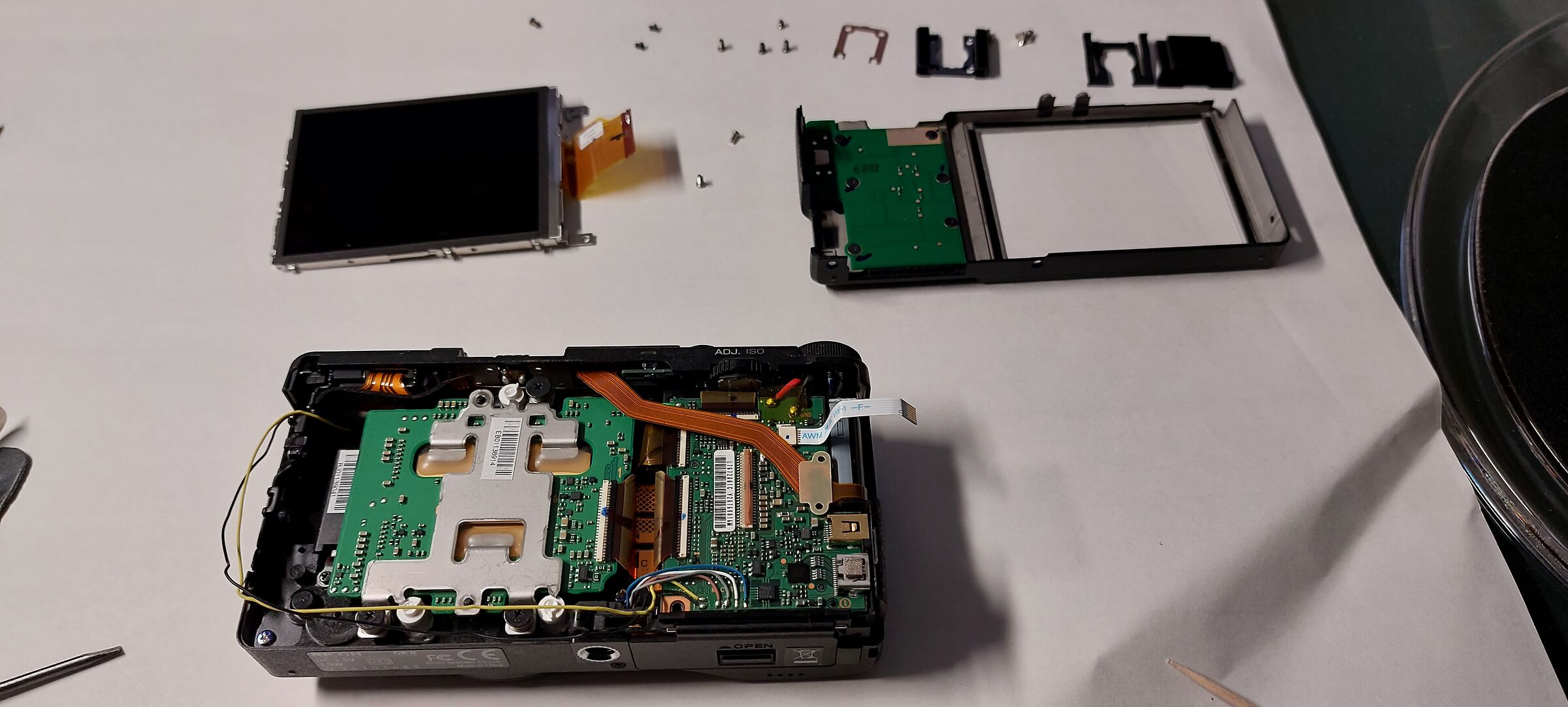 display, retro sensore