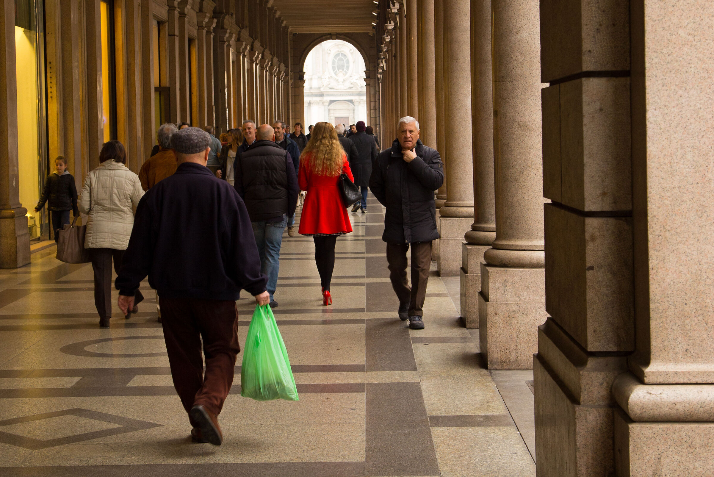 Turin, arcades of via Roma