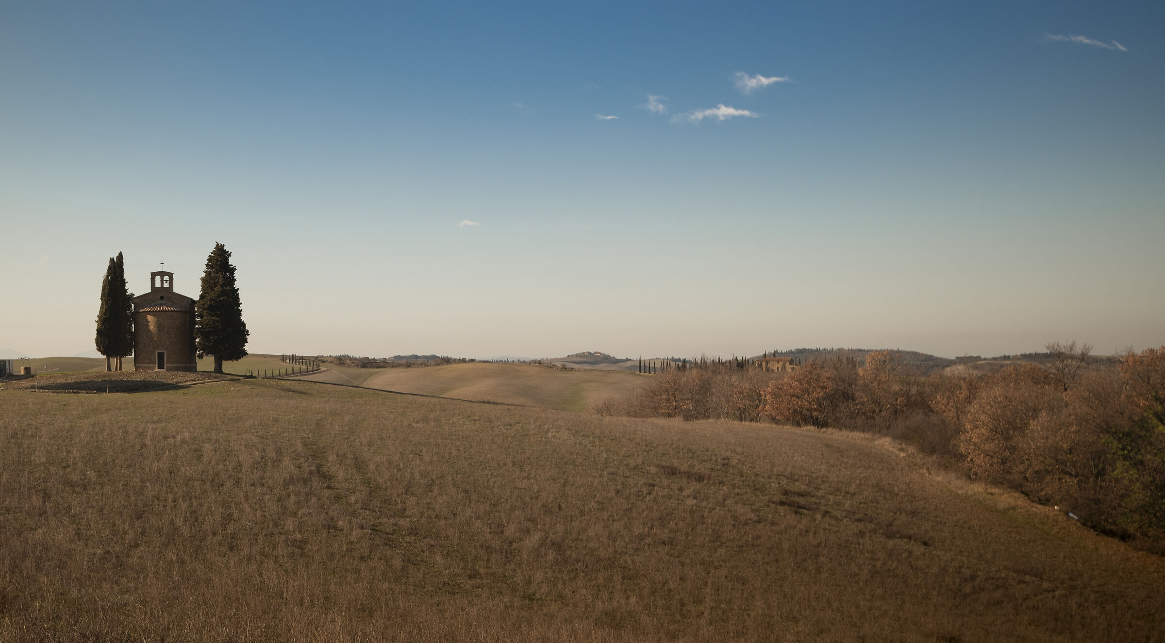 Val d'Orcia, the church of Vitaleta