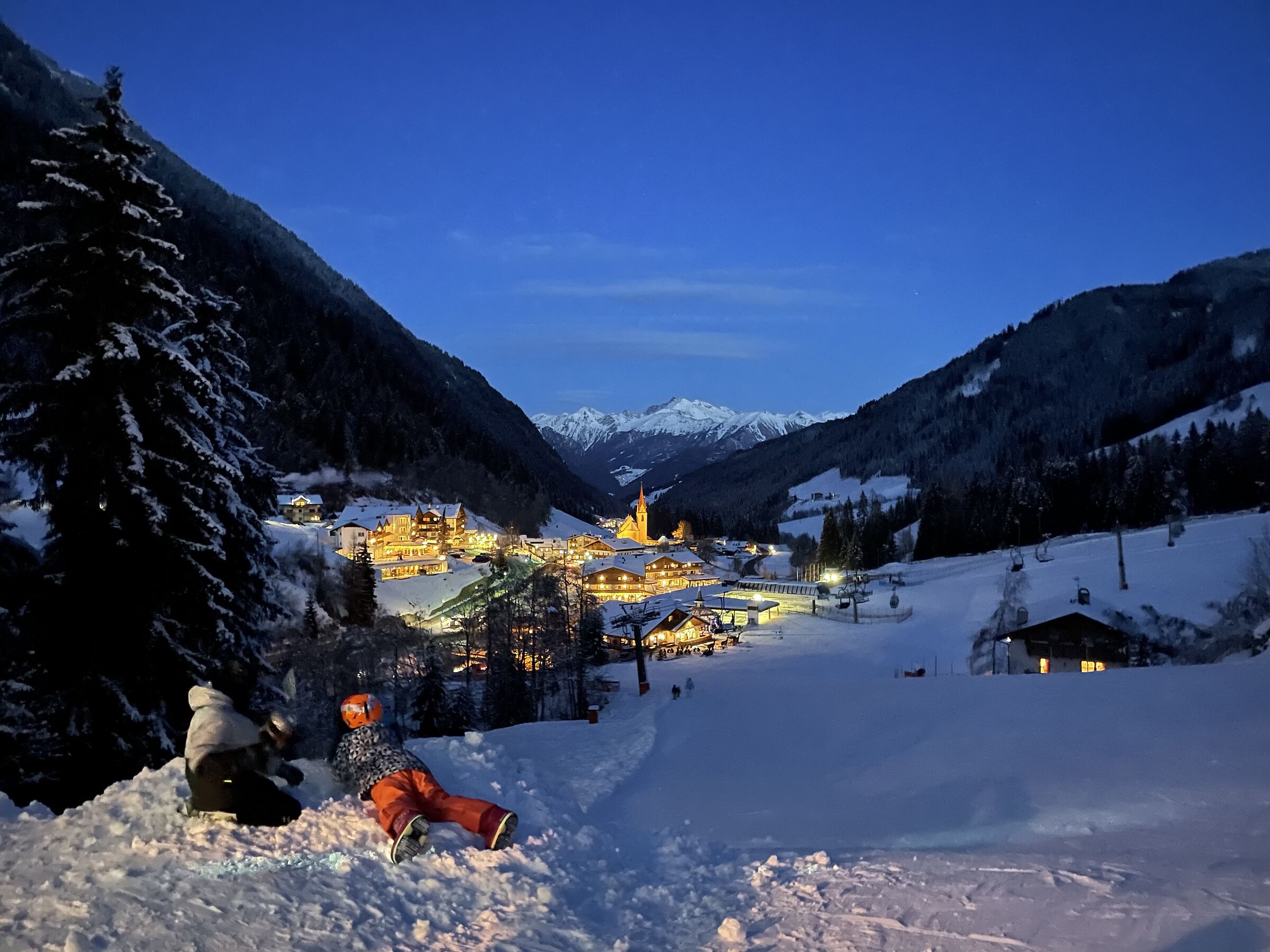 Nella neve fino alla sera!