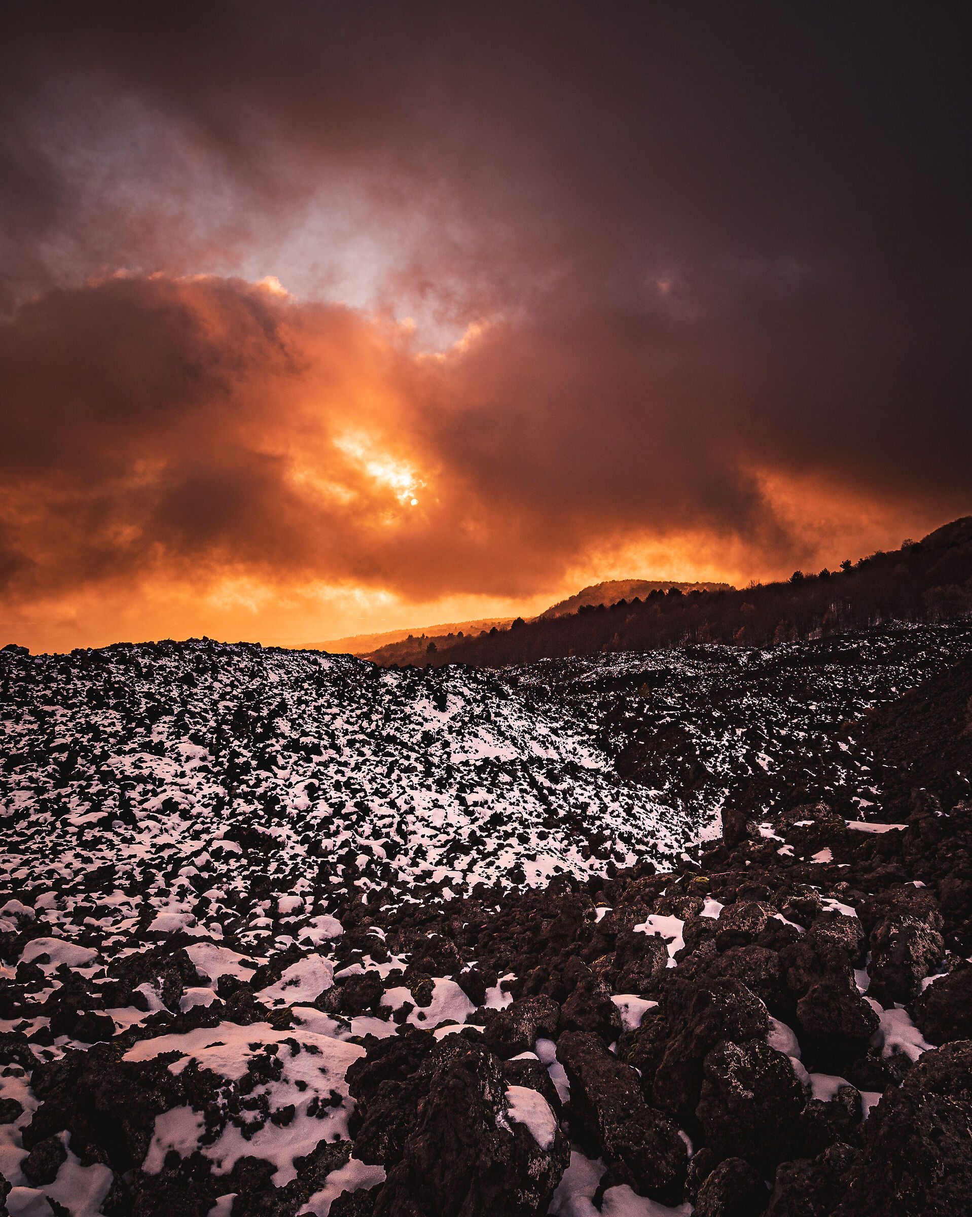 Etna stunning sunset