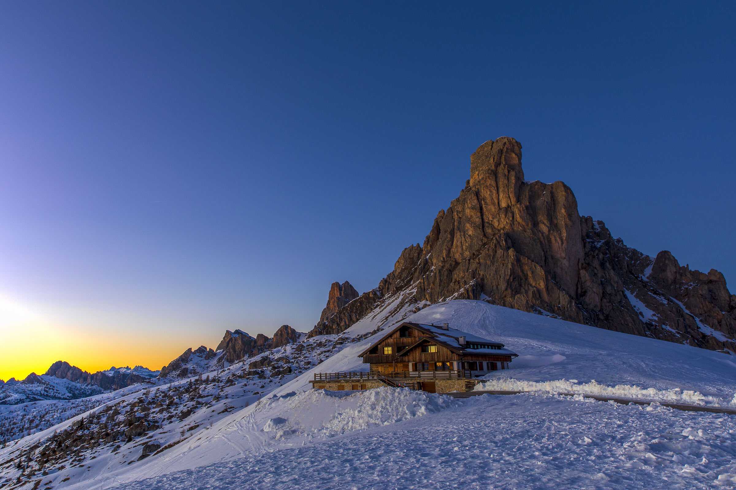 Sunset at Passo Giau