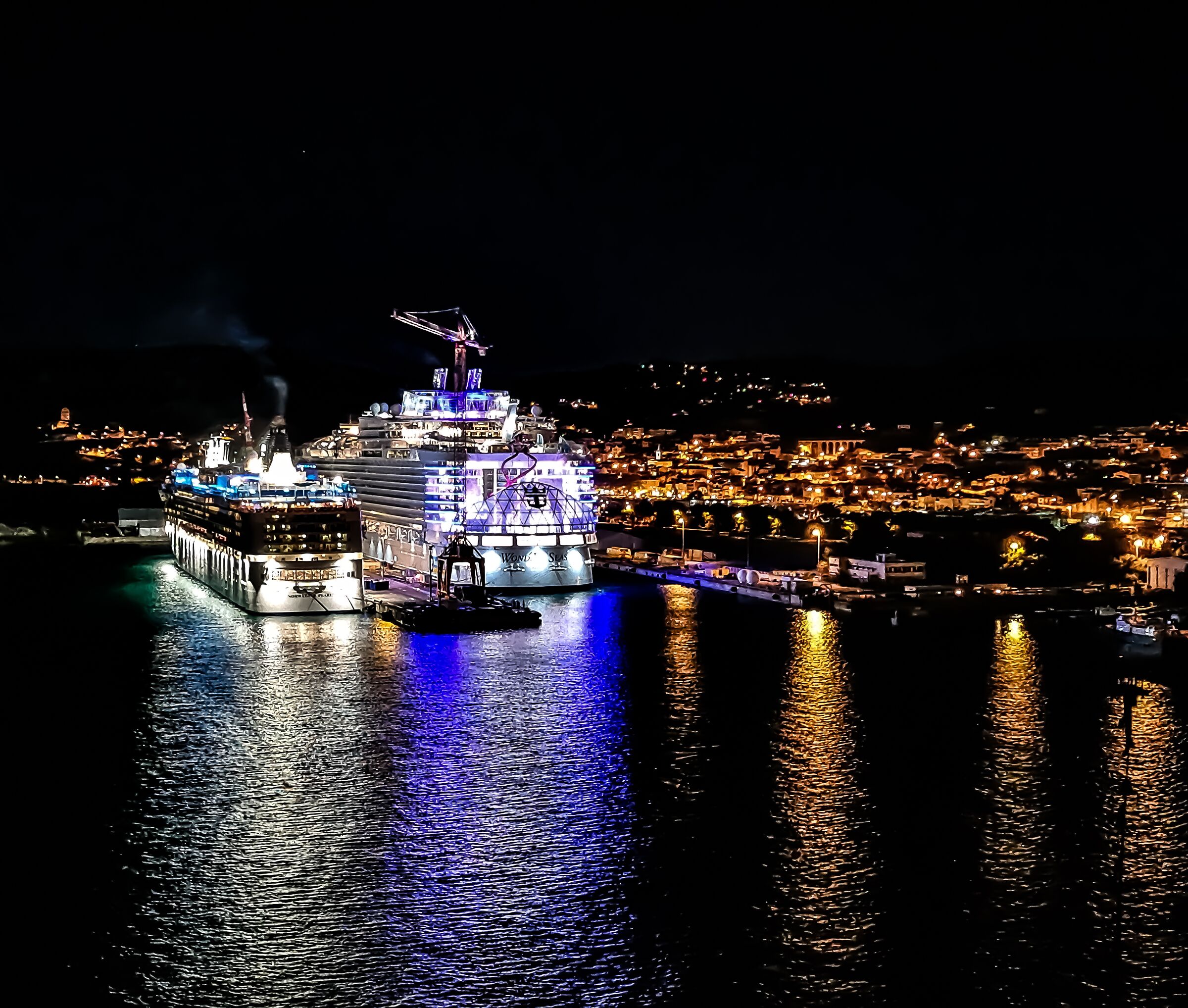 Gru sulle città galleggianti