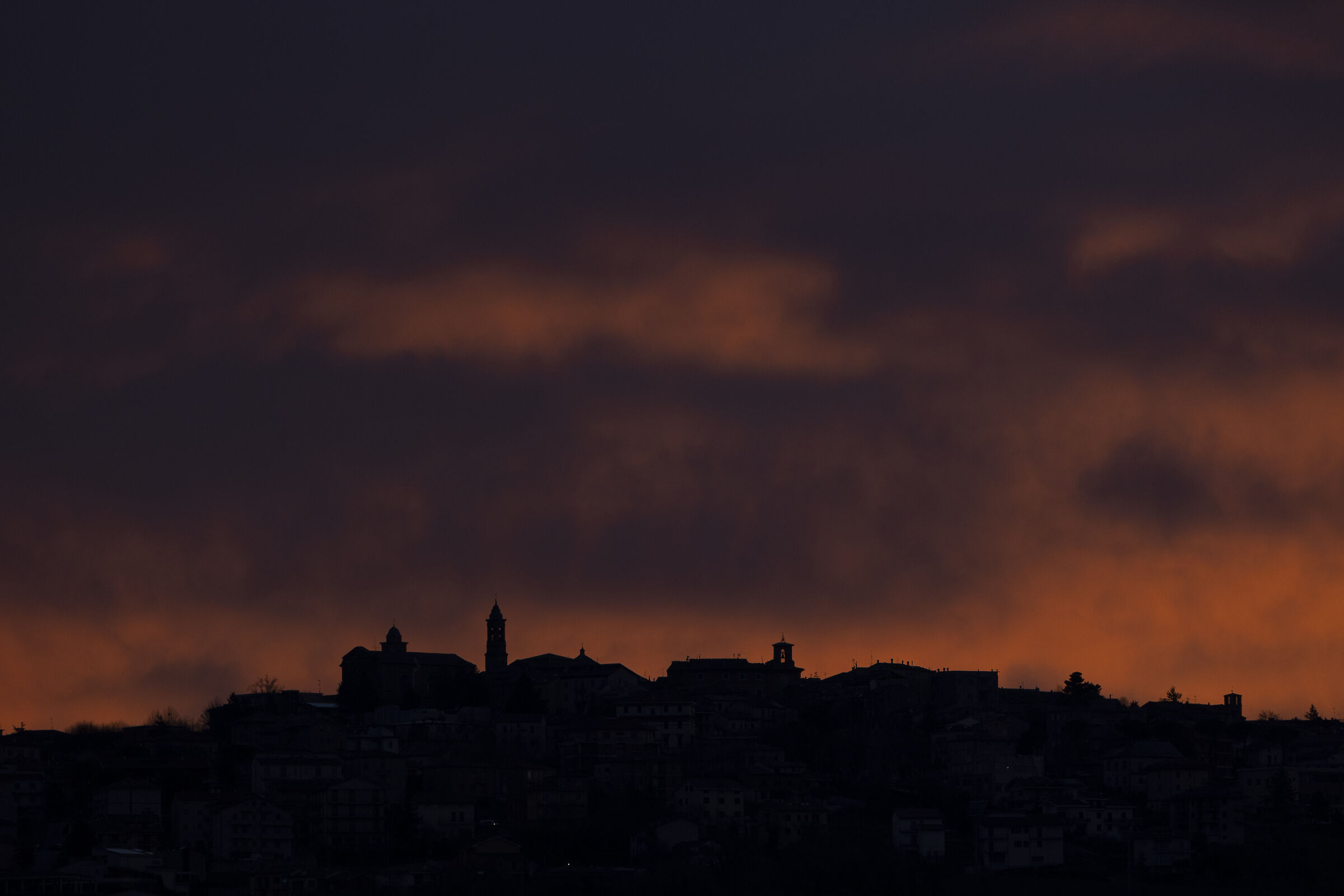 Sunrise in Serra San Quirico watching Cupramontana