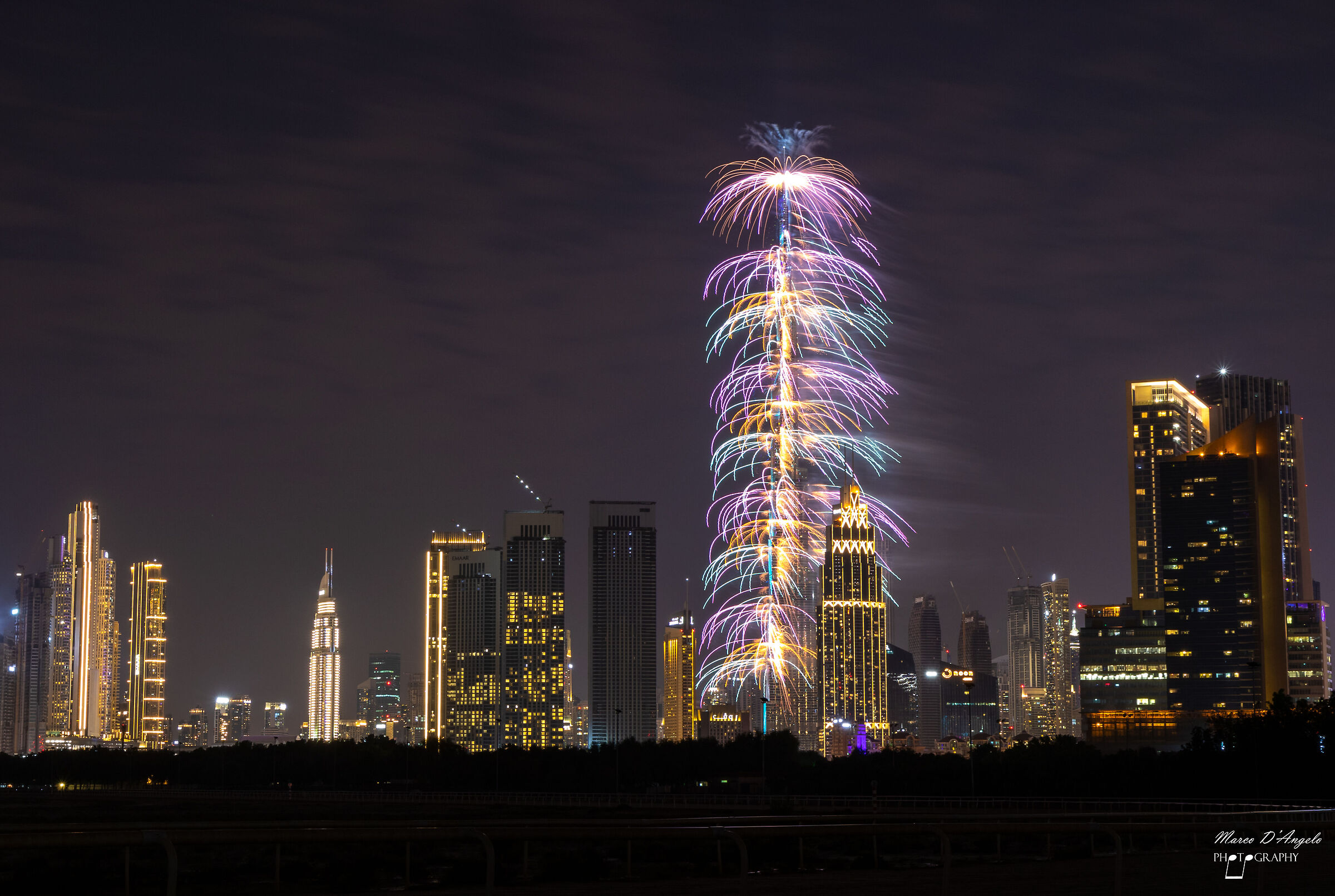 New year's fireworks Burj Khalifa