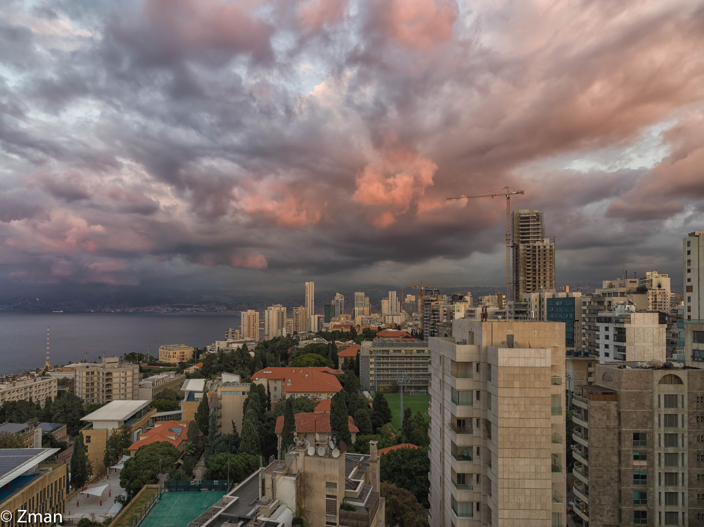 Tramonto di ieri su Beirut