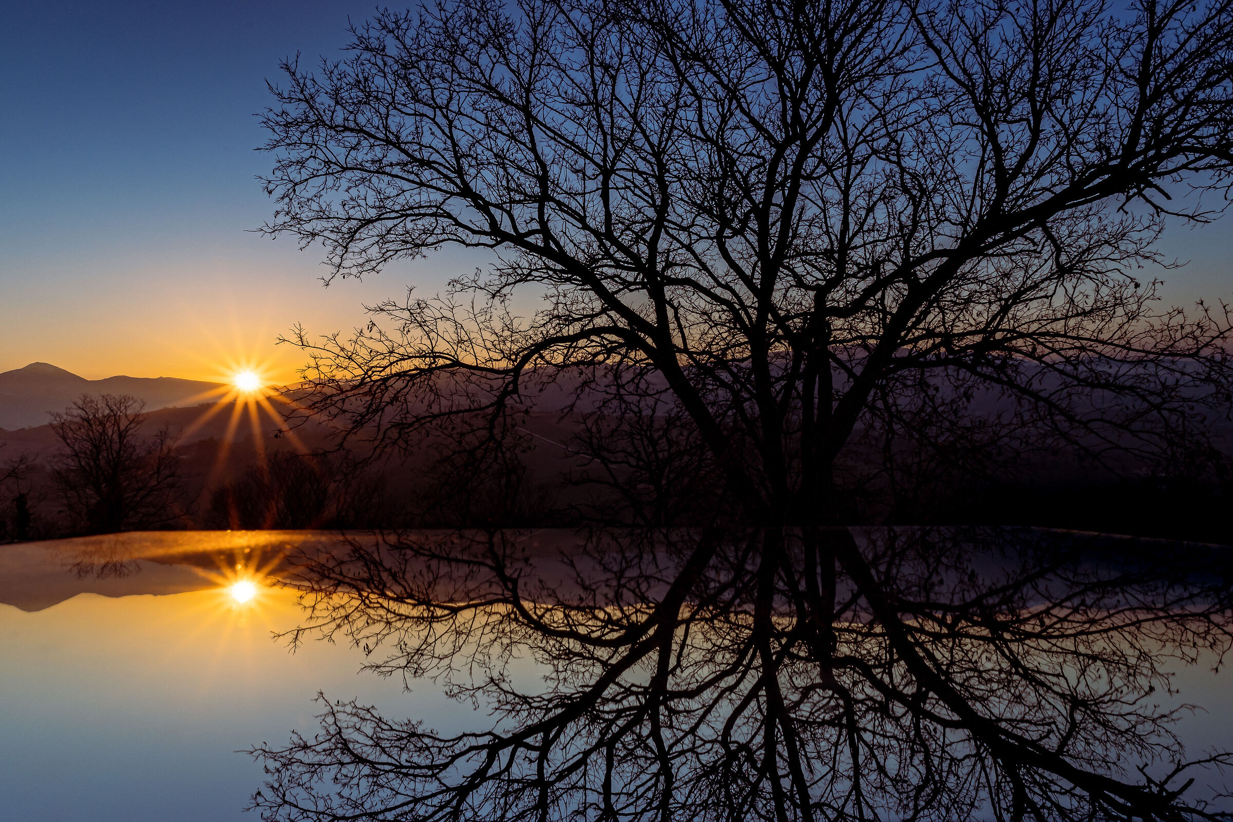 Sunset from the castle of Montalfoglio