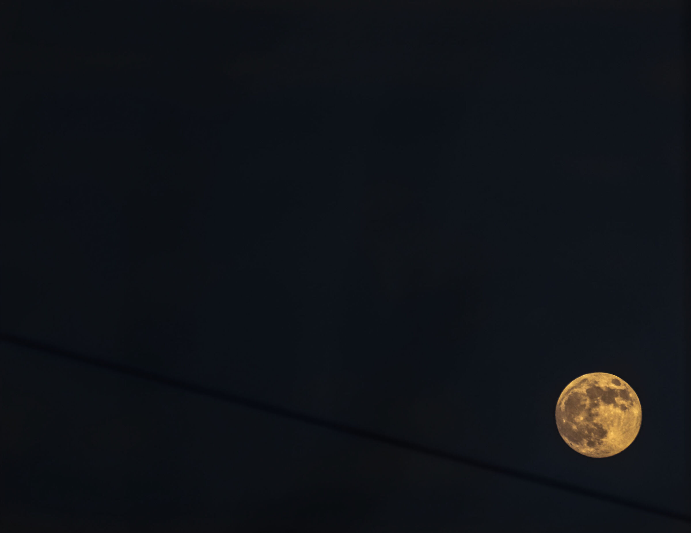 Moon on wire