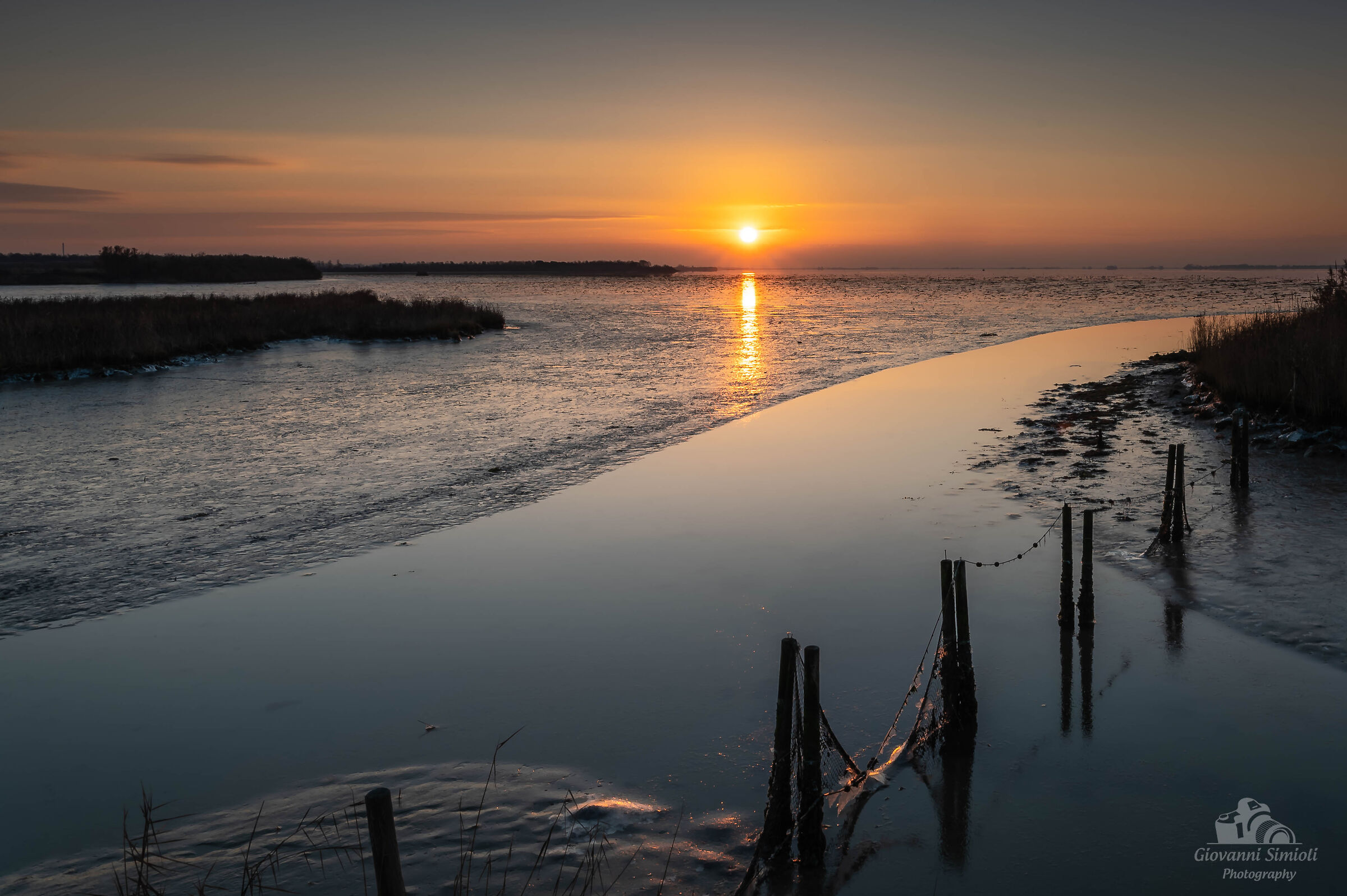 Alba sulla laguna di Marano Lagunare