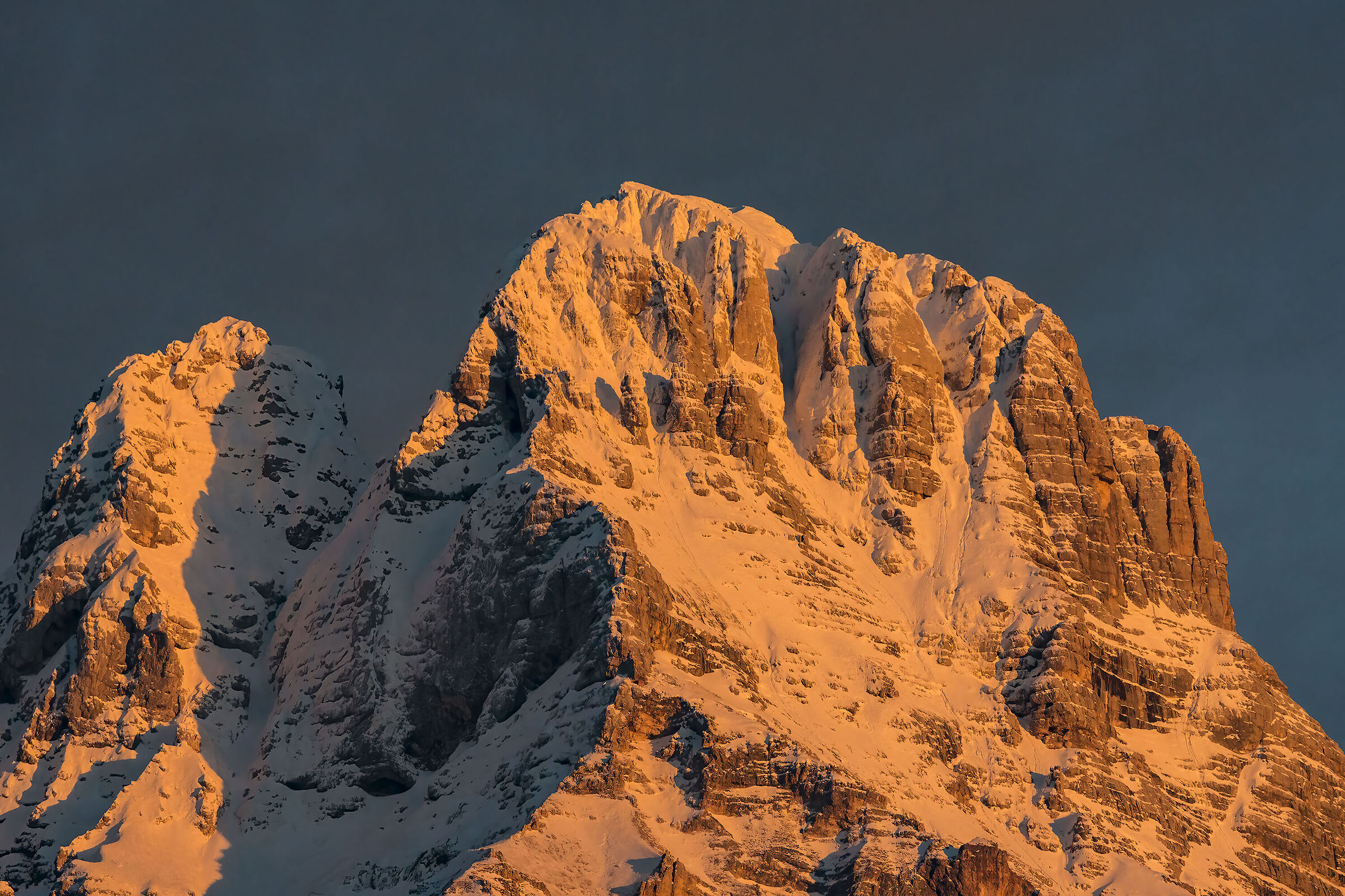 Tramonto sul Jof del Montasio