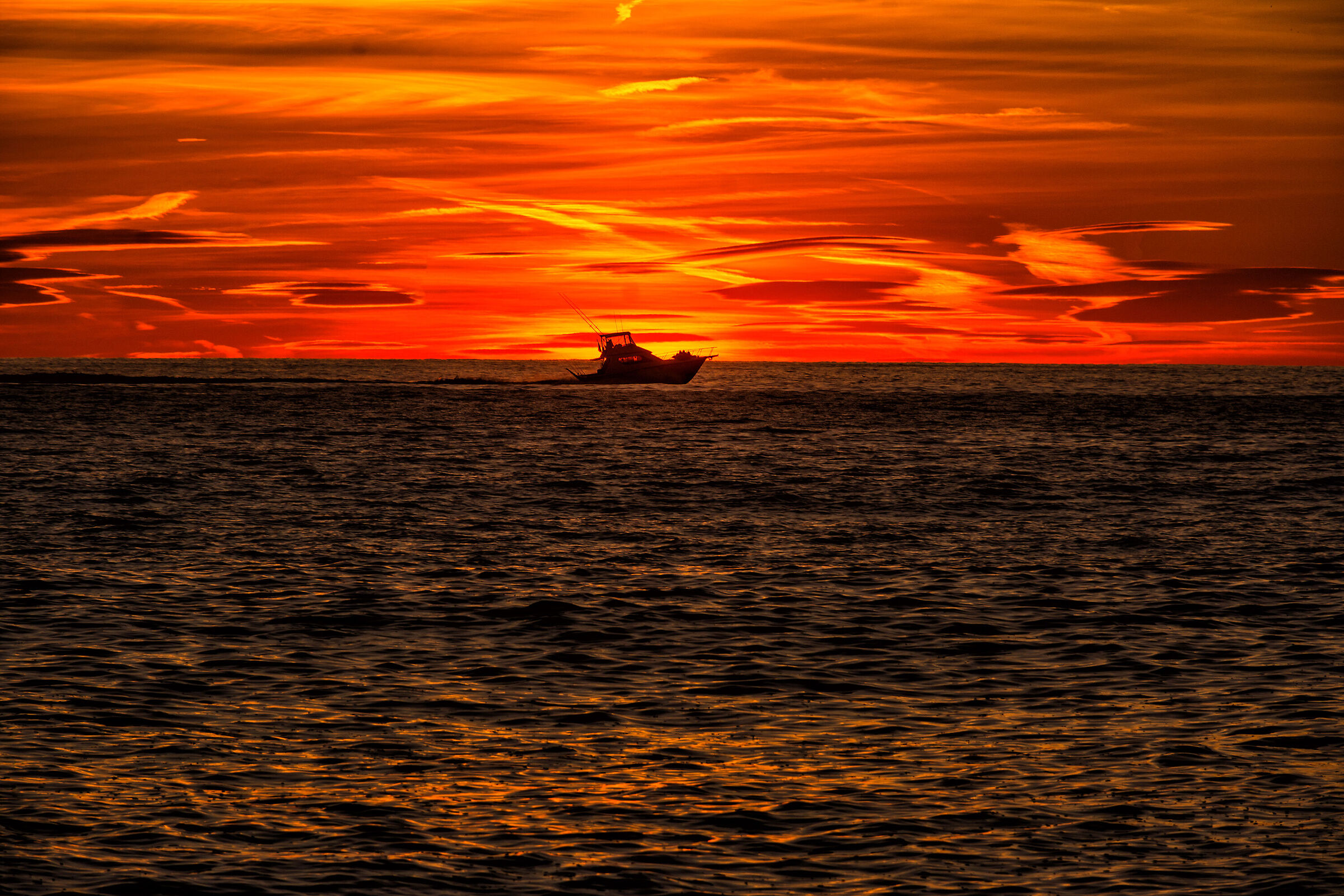 In the center of the sunset