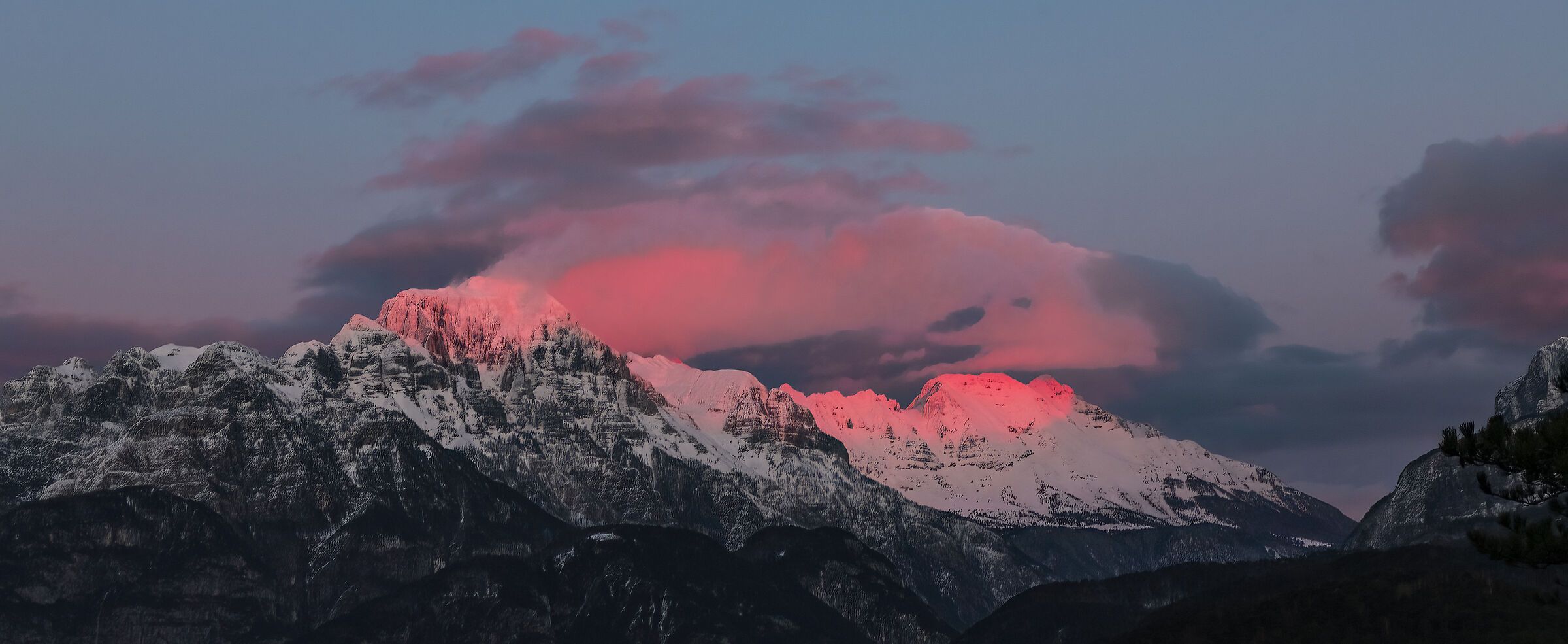 Sunset over the Canin group