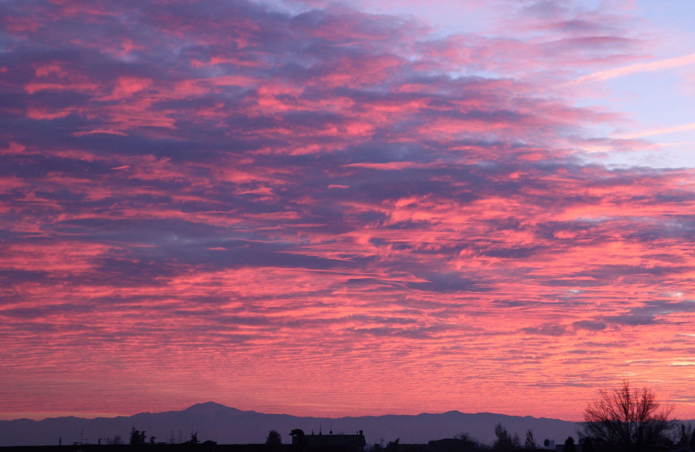 Mount Cimone at sunset
