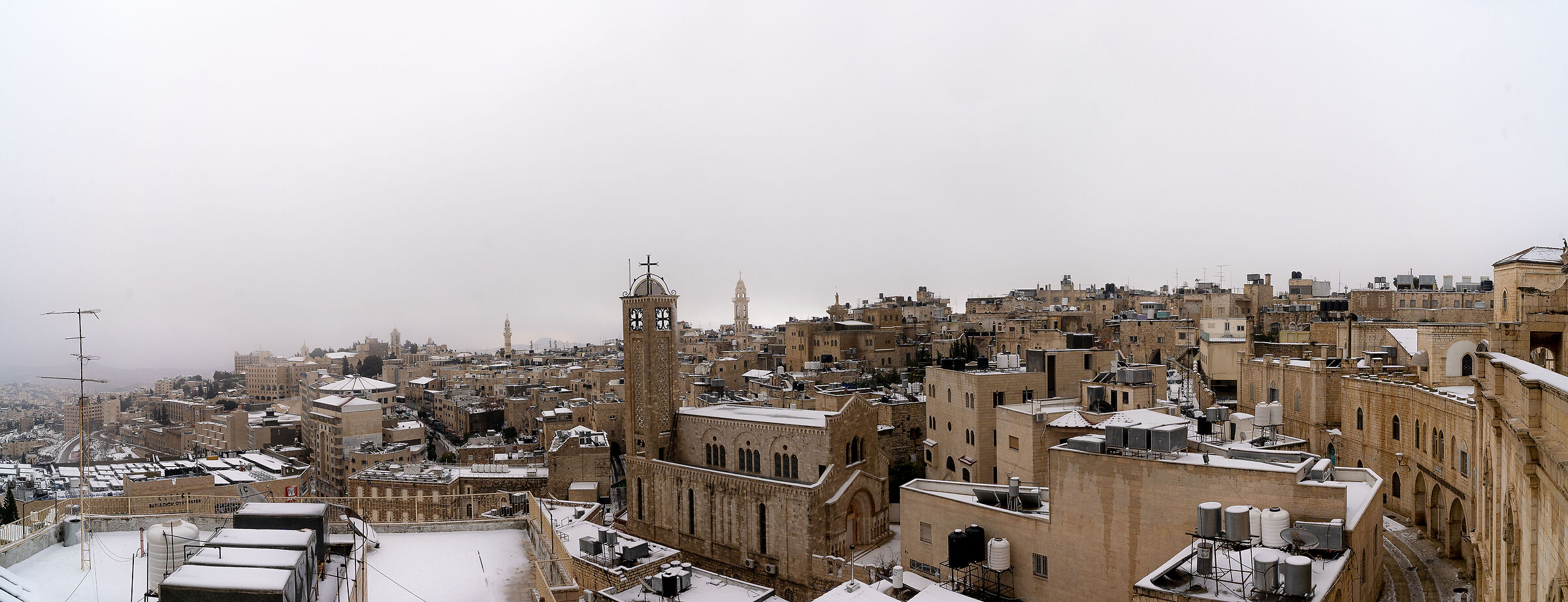 Bethlehem covered with snow