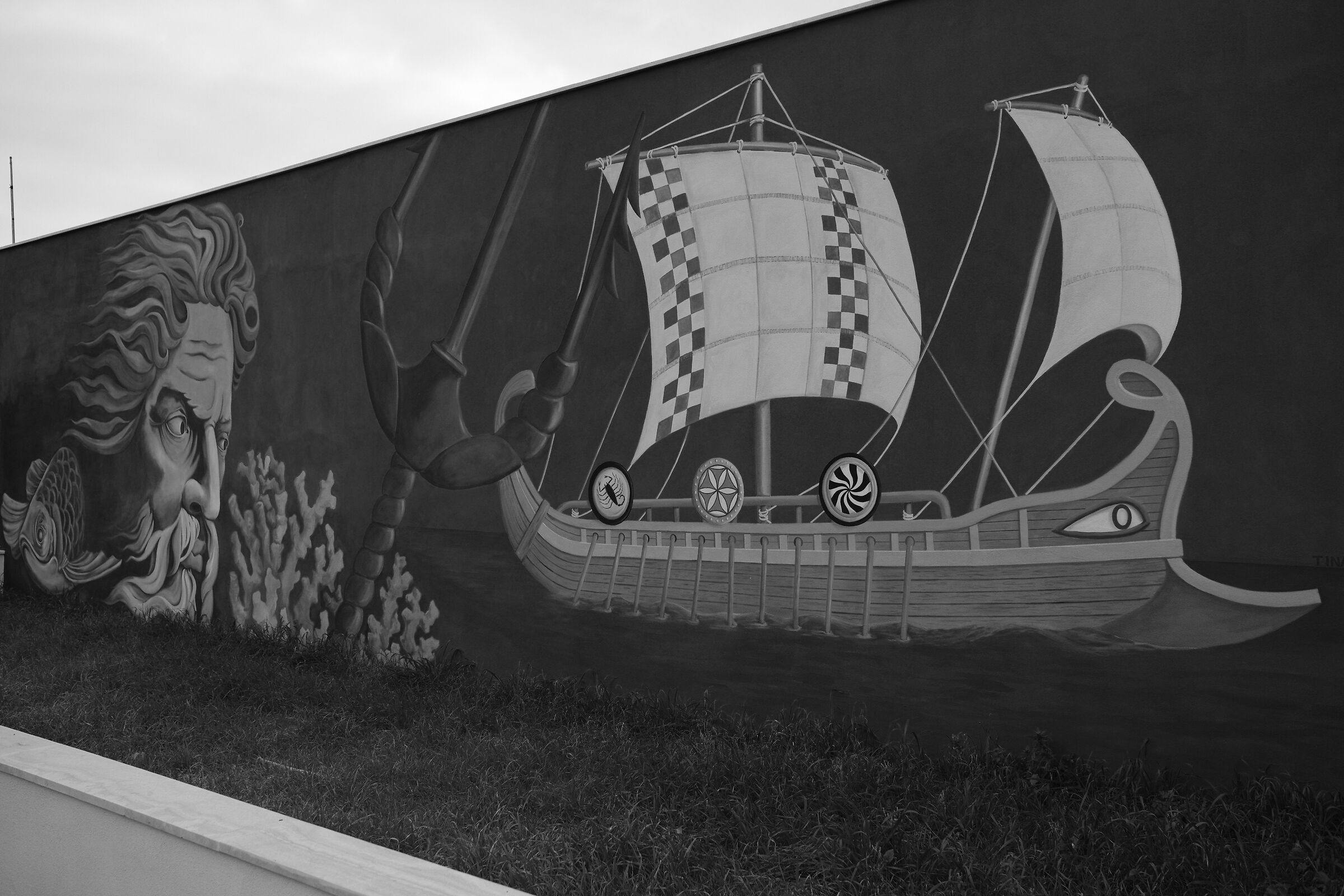 Murals in Tarquinia lido