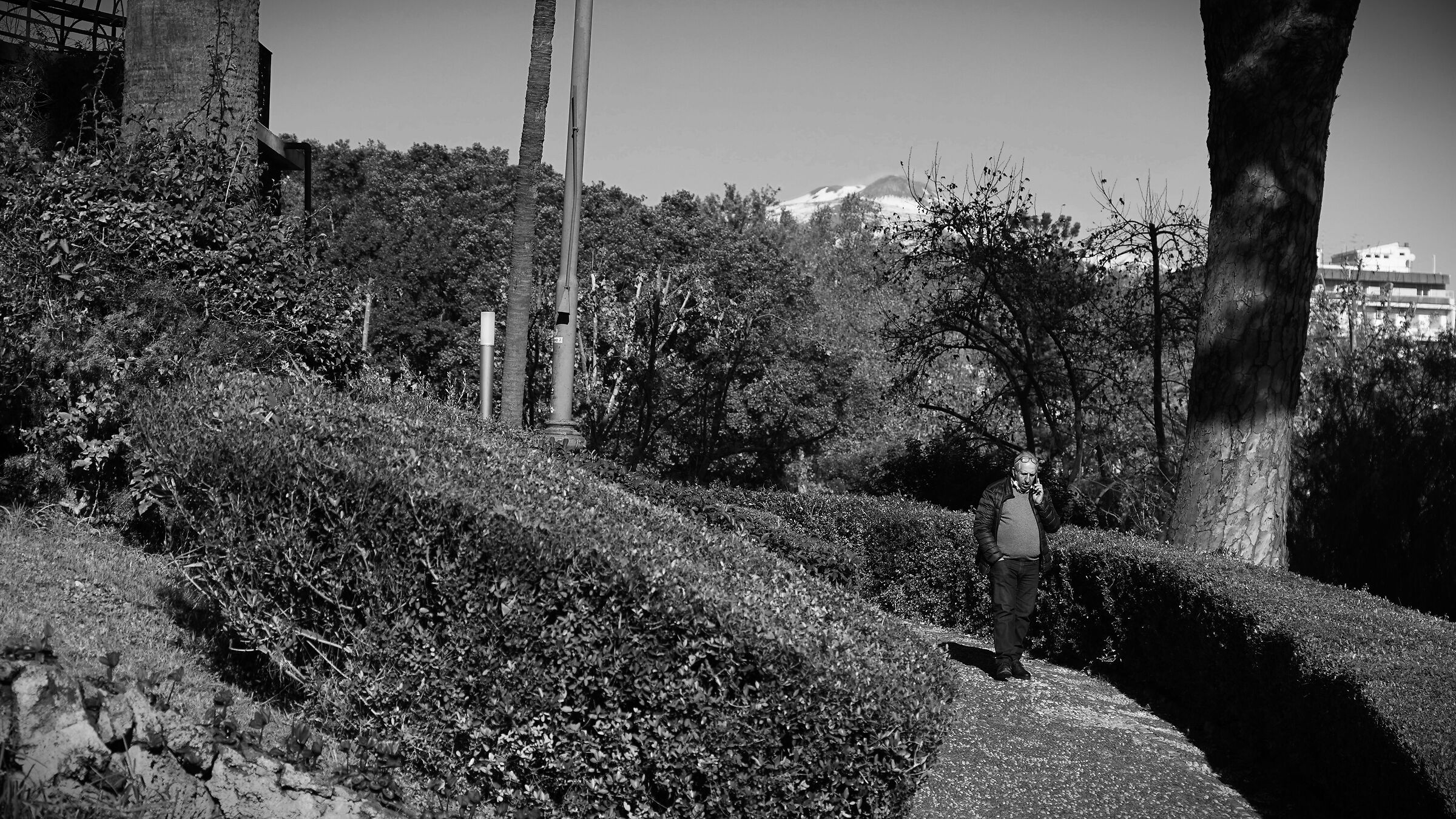 Speaking in the villa