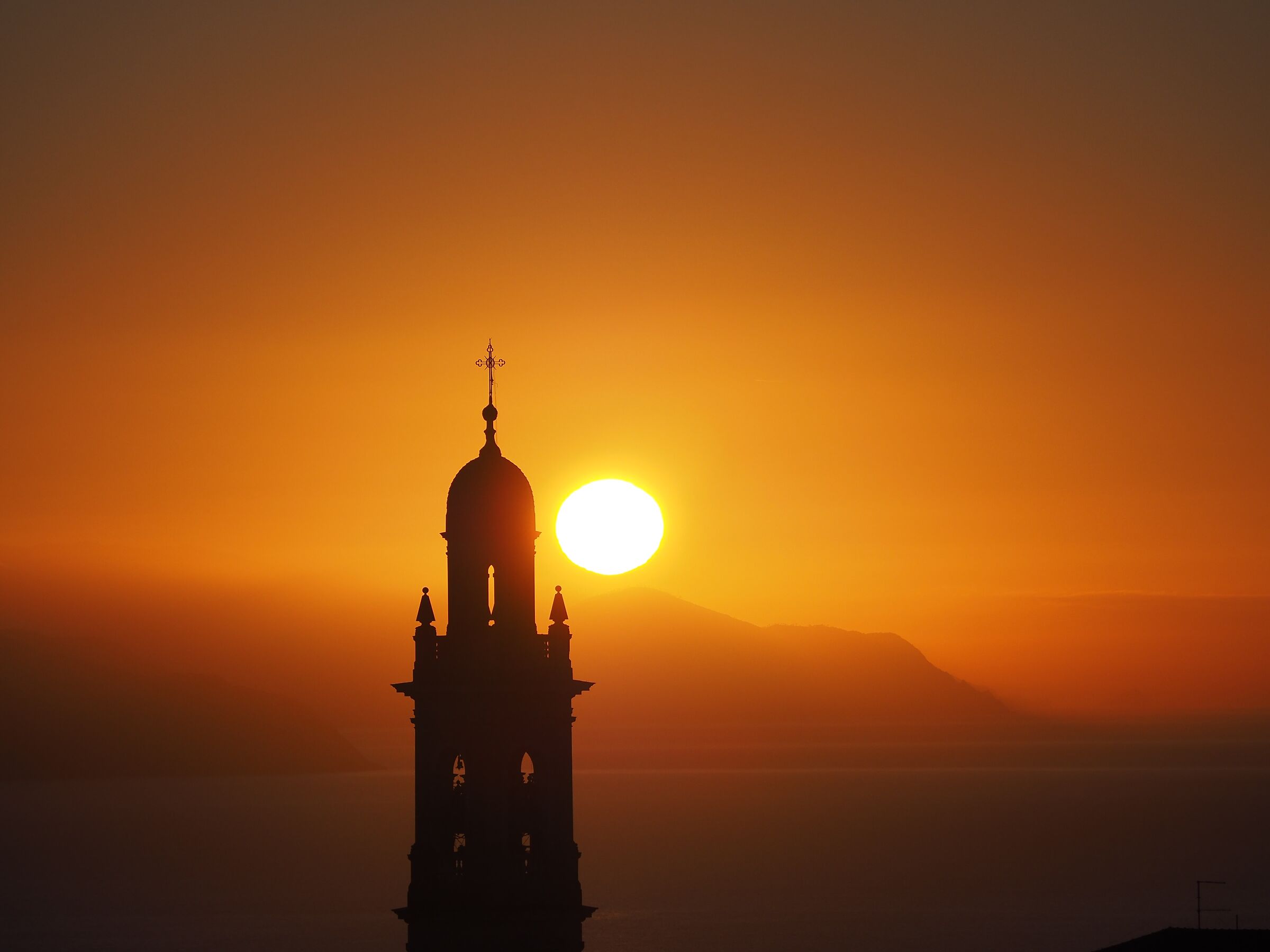 Sunrise in San Lorenzo della Costa. (The bell tower)