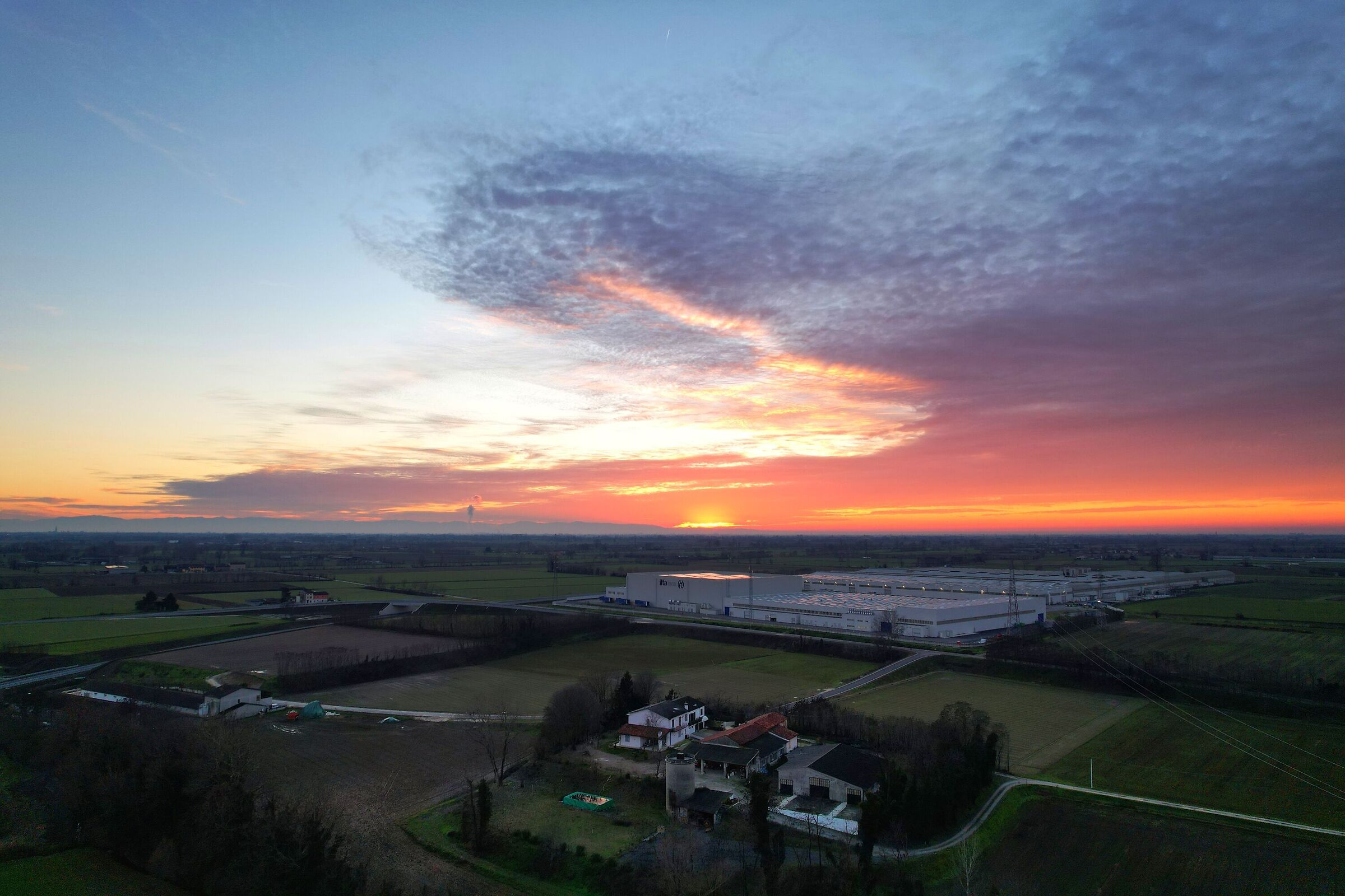 Sunset in plains