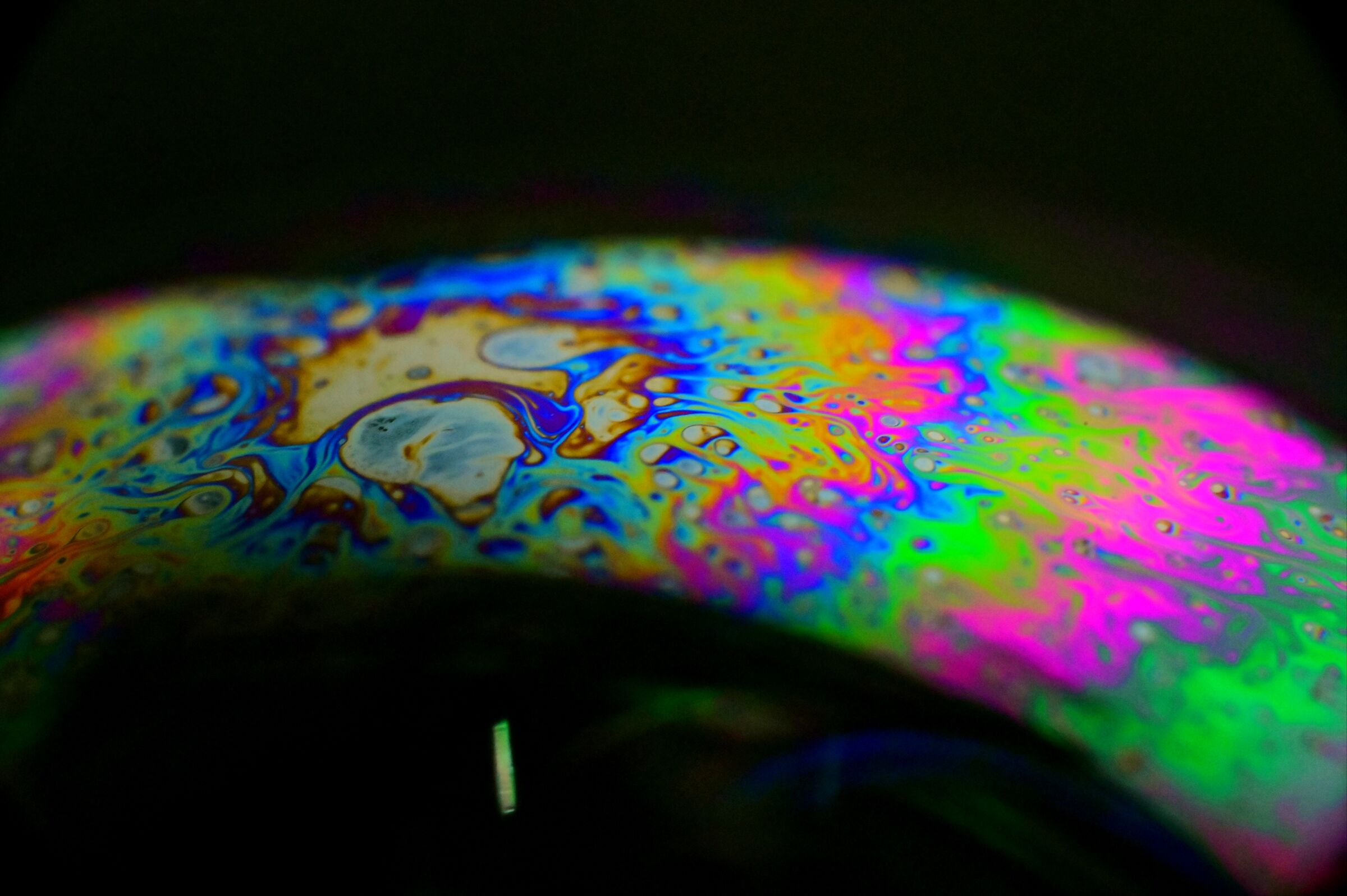 Macro bolle di sapone
