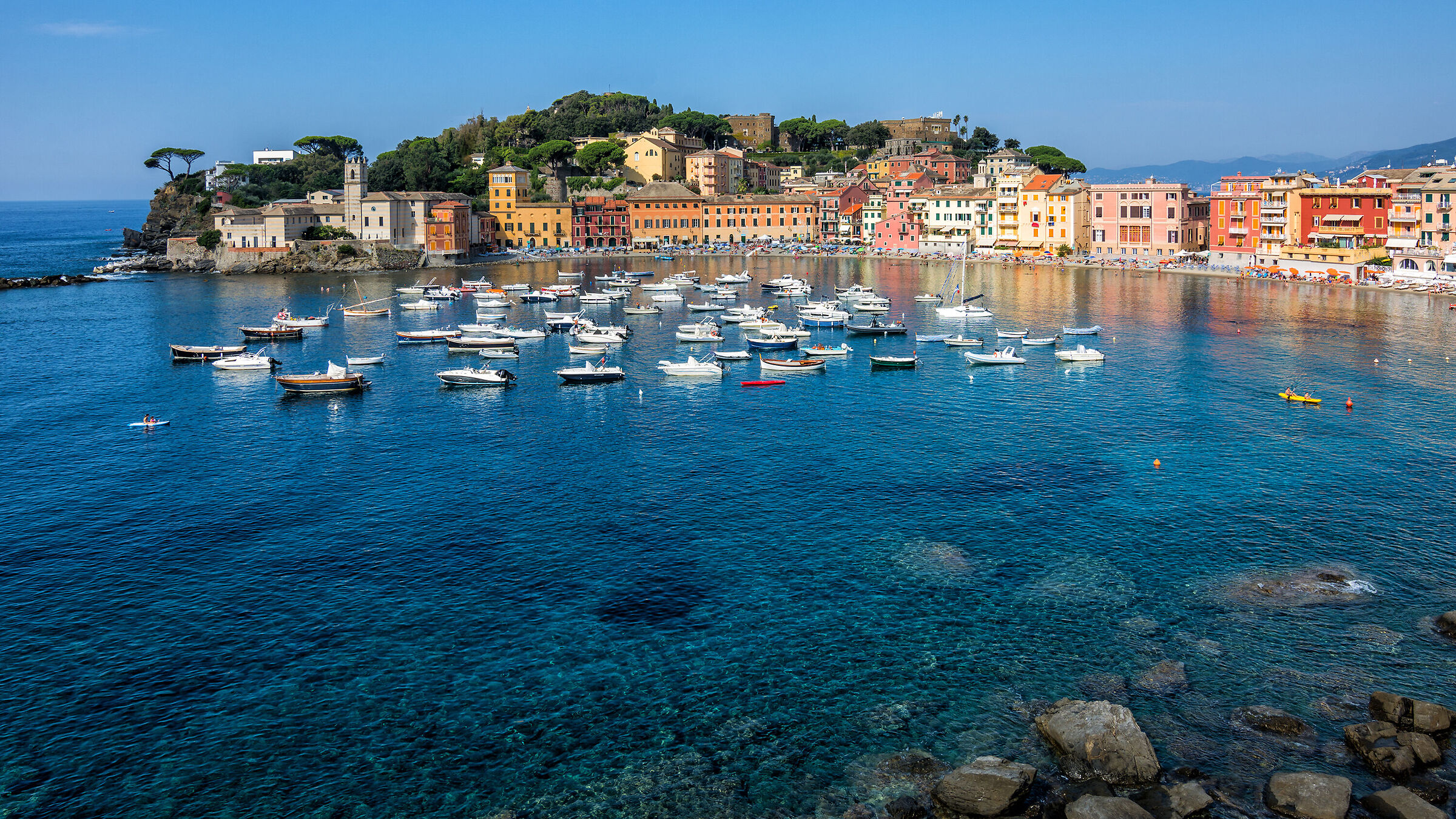 The crystal clear sea of the bay