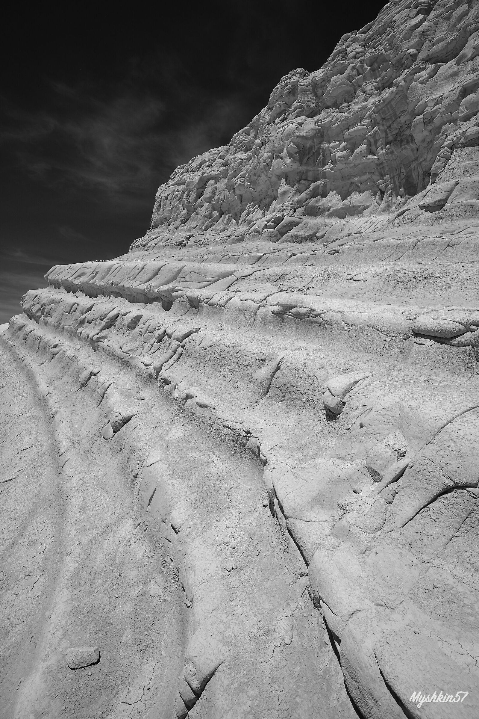 Scala dei turchi B&W