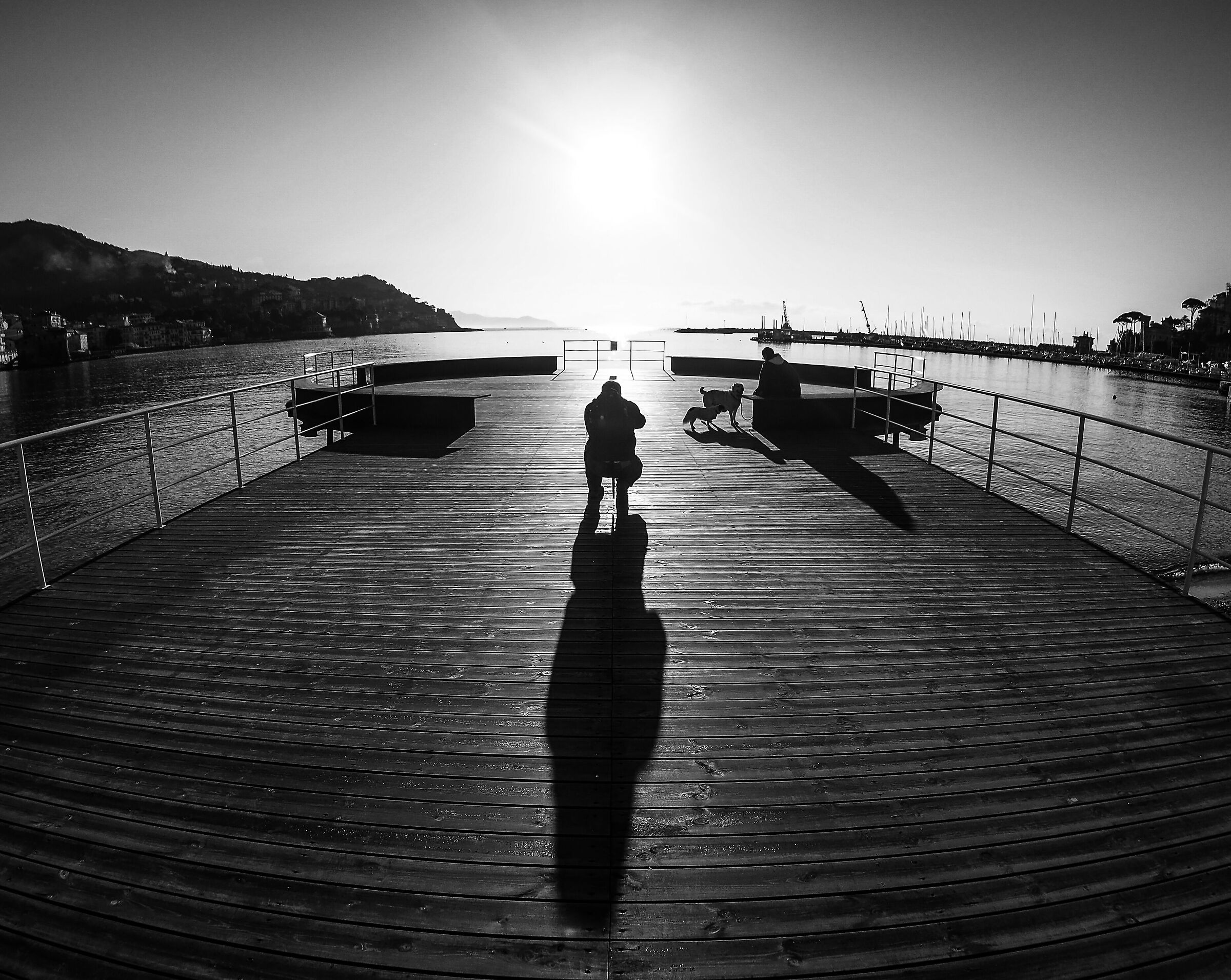 Amateur photographer at dawn.