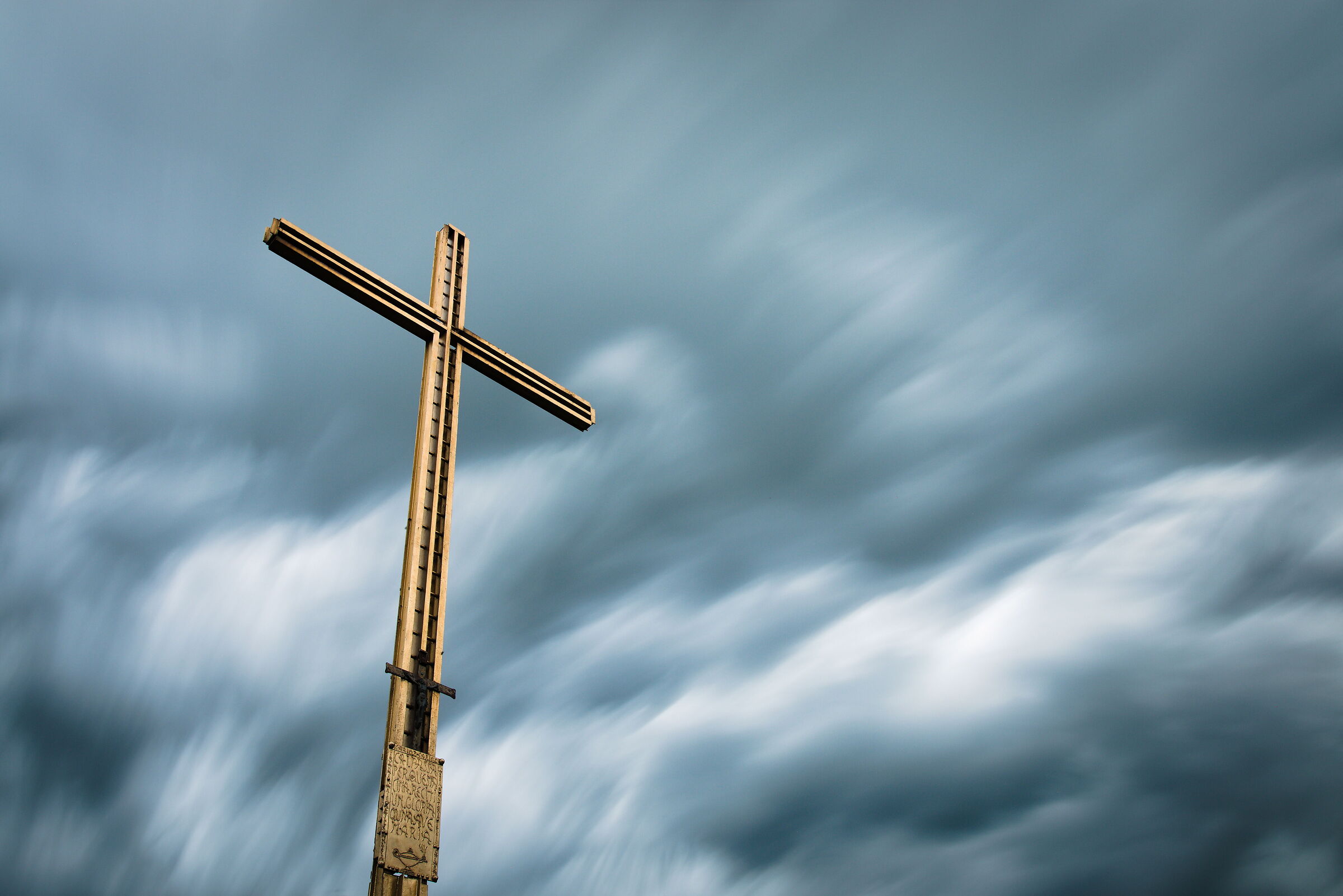 two brushstrokes of clouds