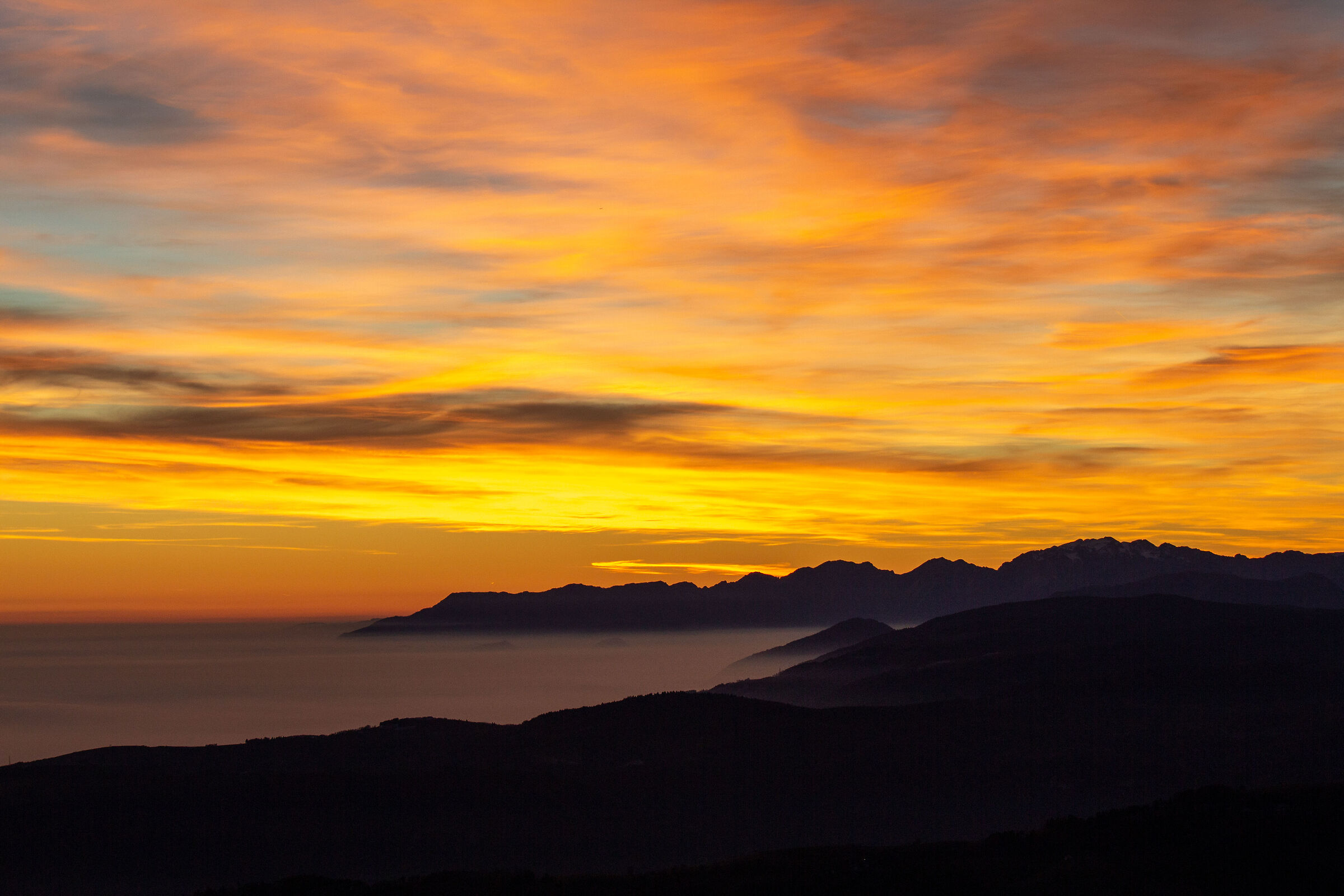 Fiery sunsets