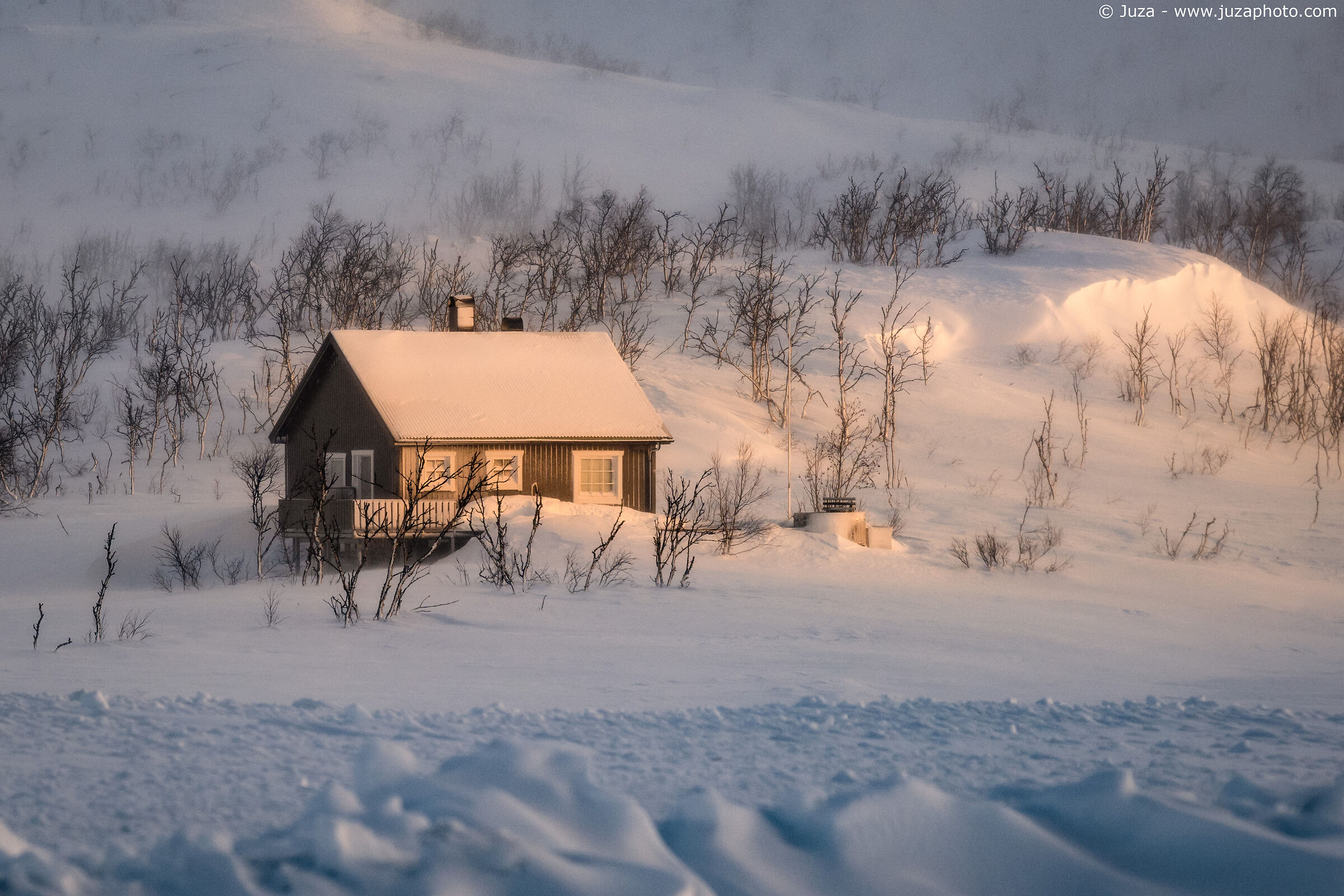 The house in the snow
