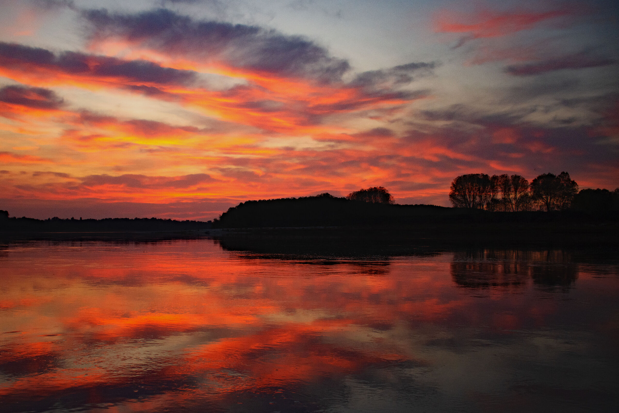 Sunset on the Po