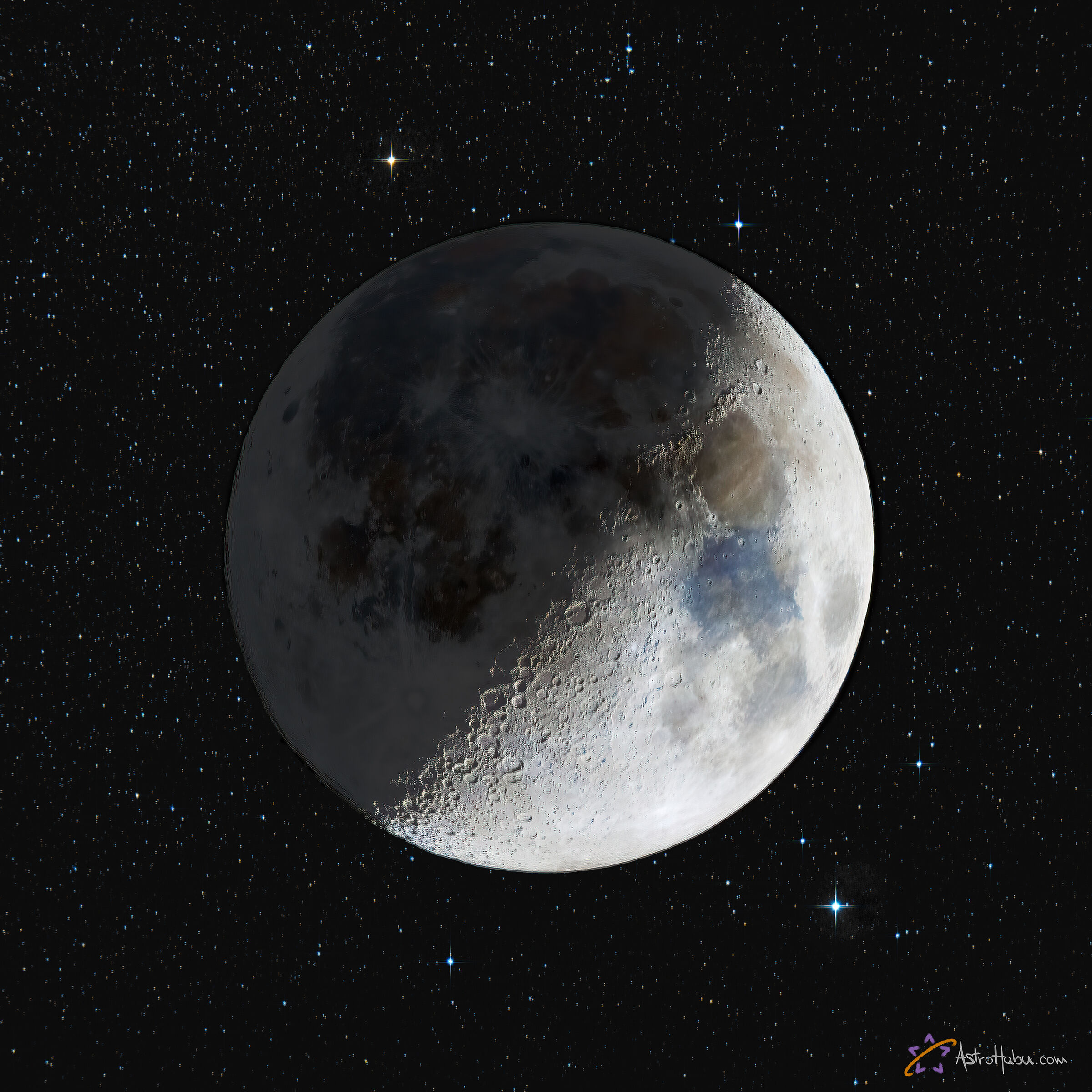 Luna crescente in Orione
