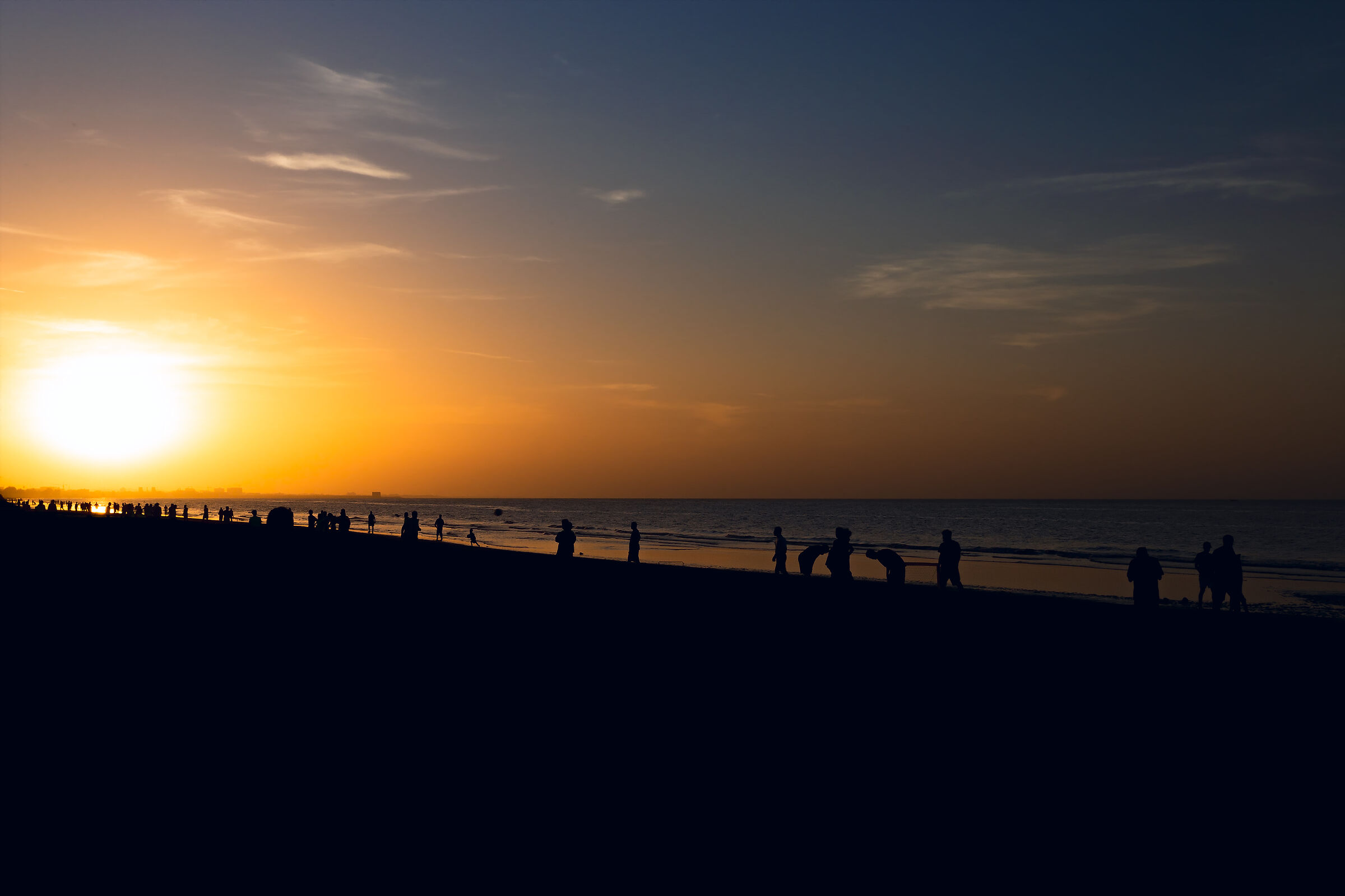 Footbal on the beach