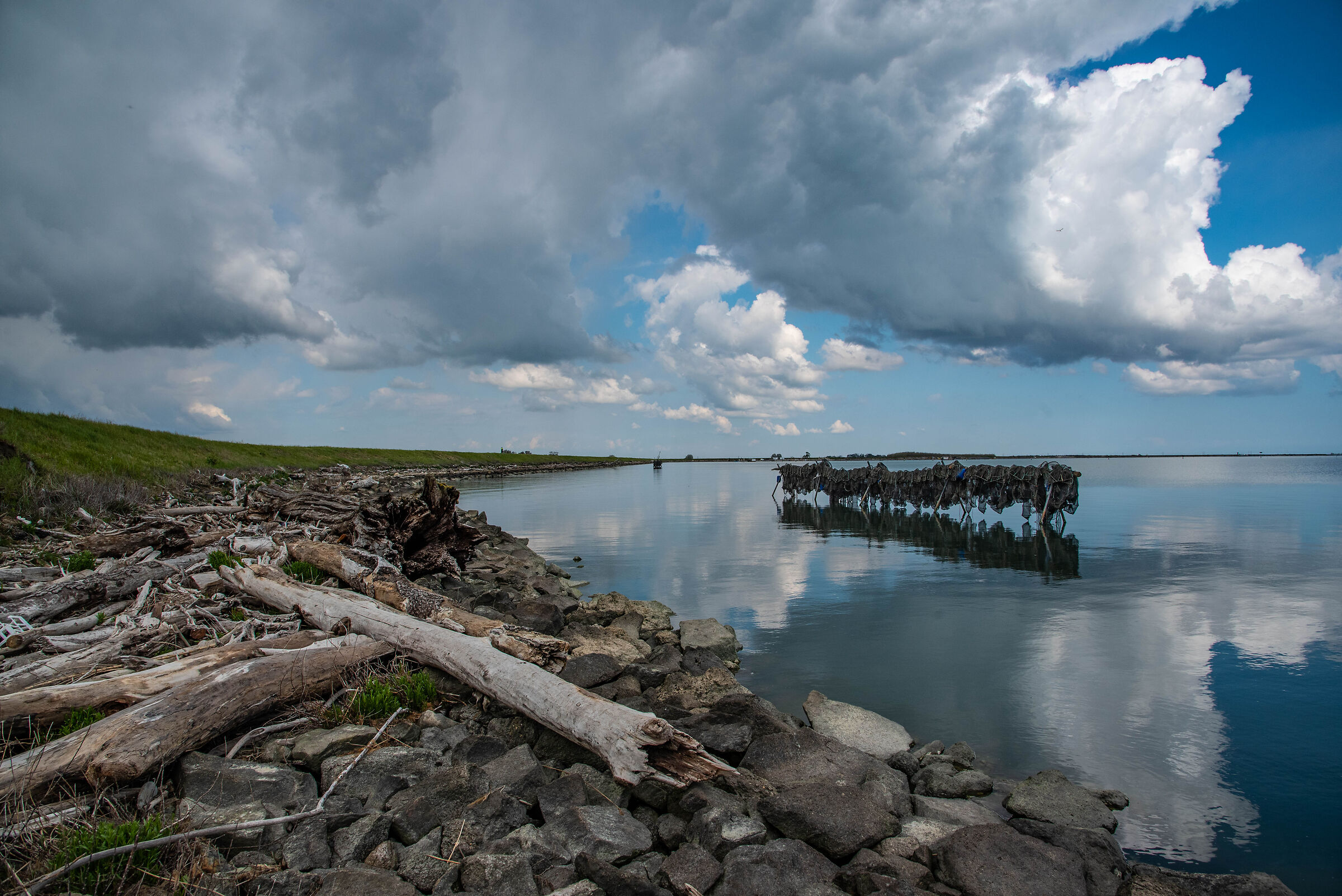 Saca degli Scardovari asciugatura delle Nasse