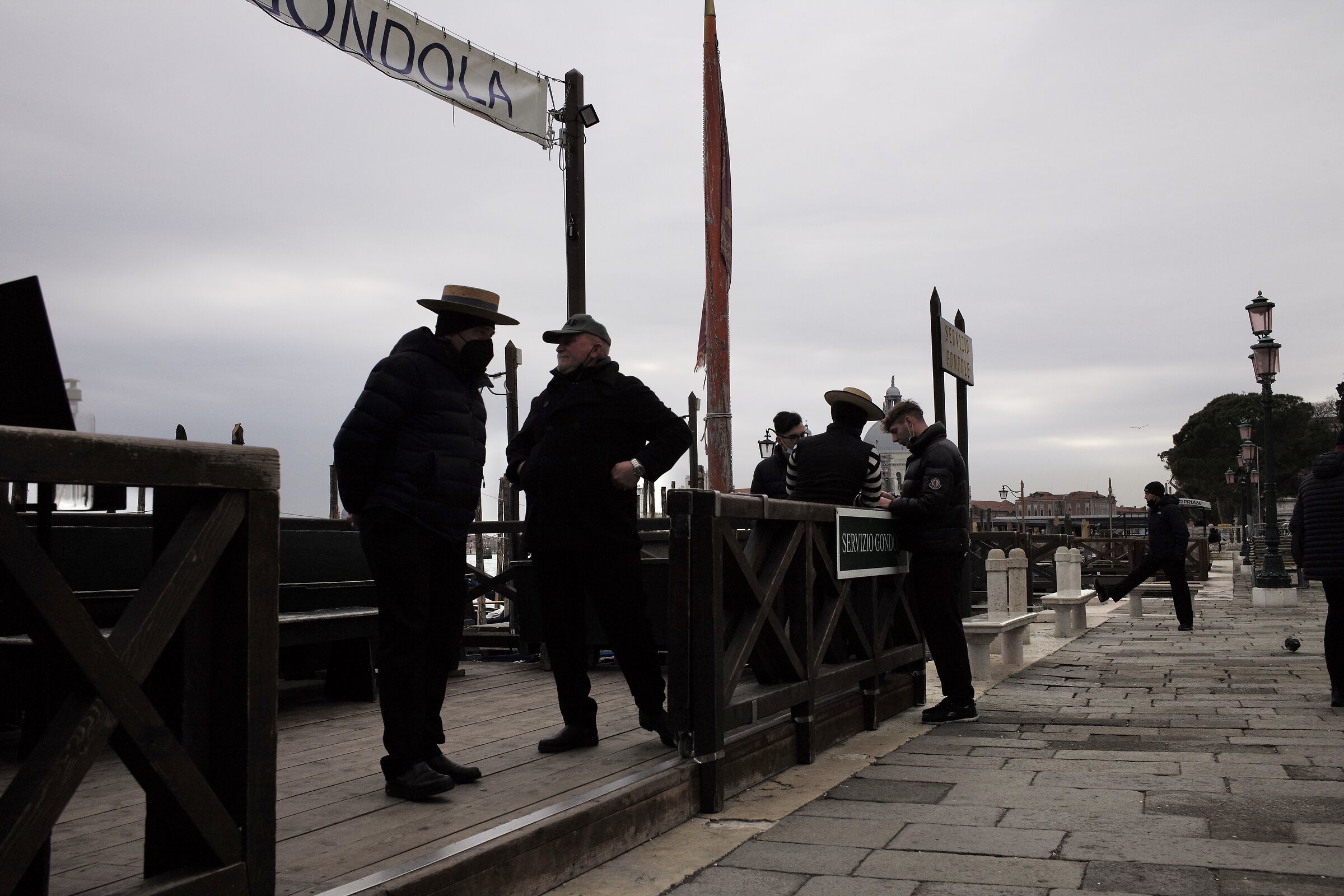 Gondoliers in San Marco