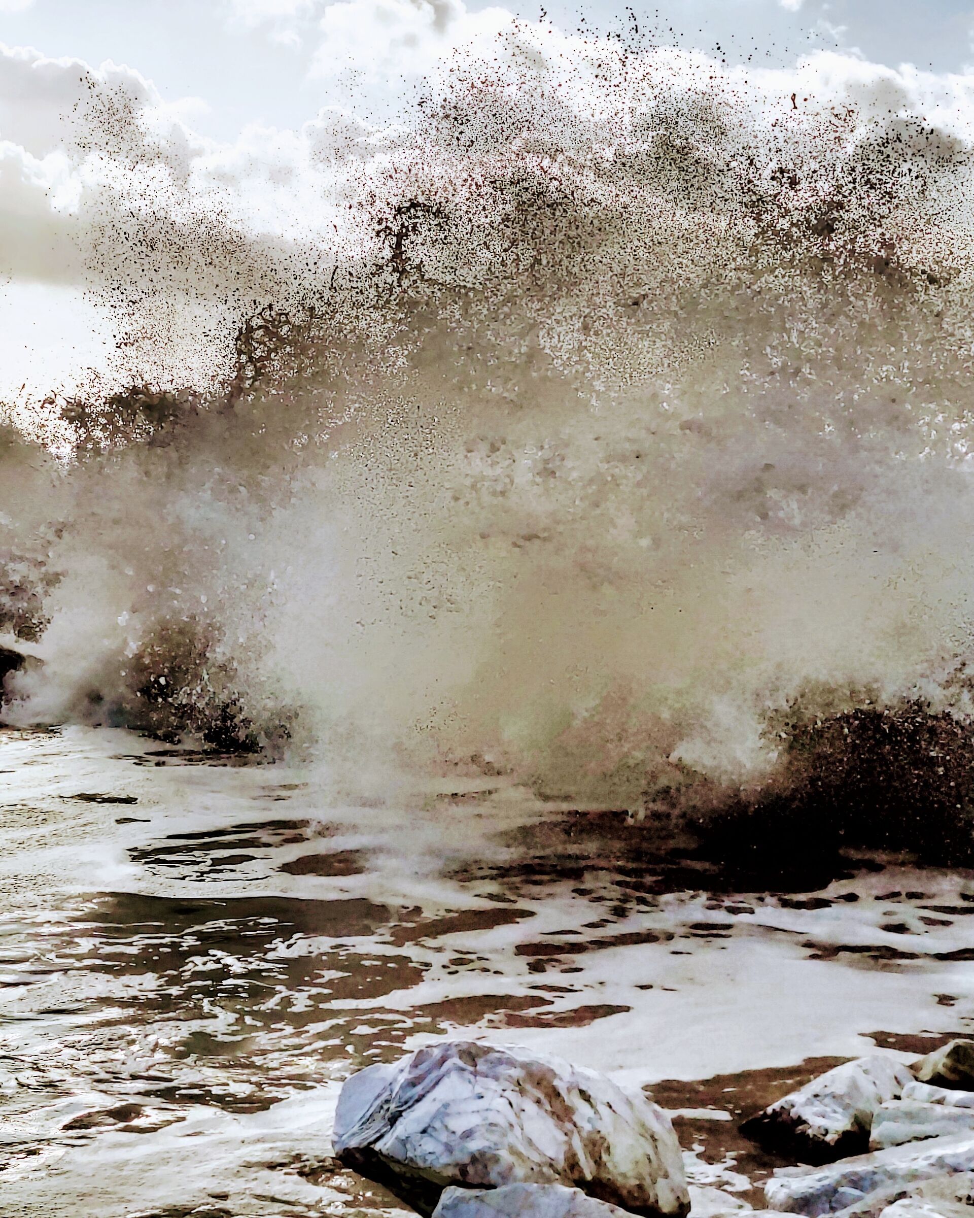 abstract painting of the sea