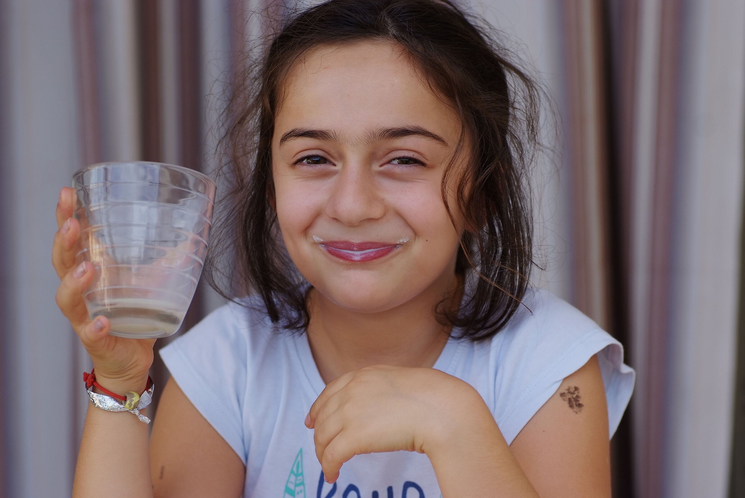a sip of milk