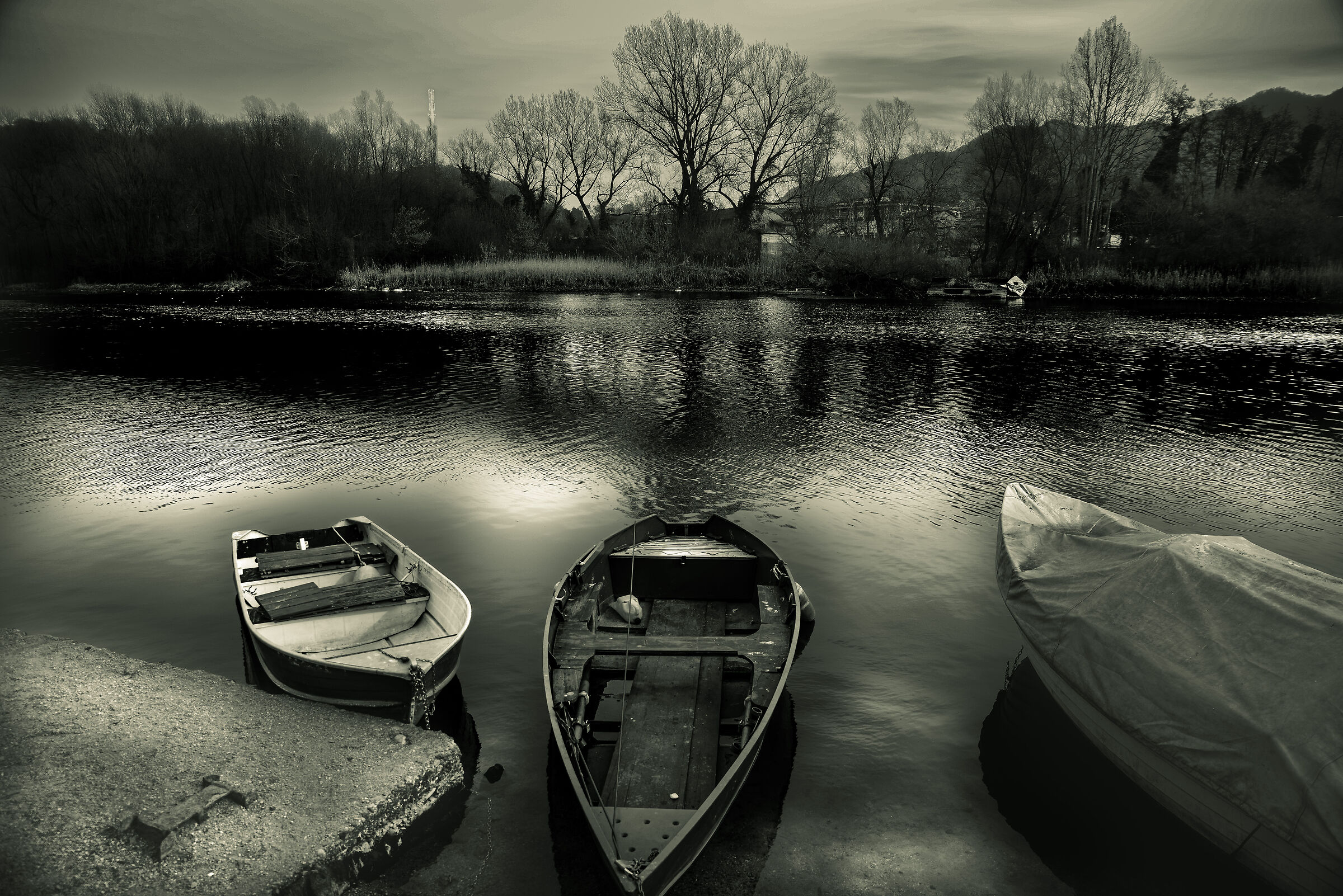 Brivio. It's evening.