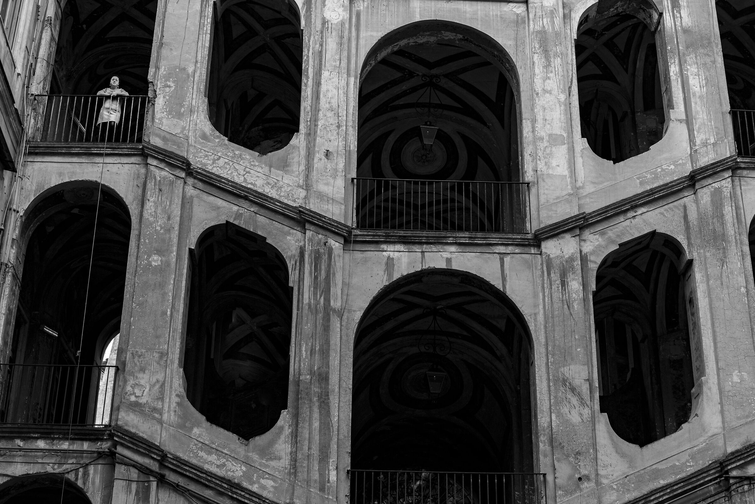 Naples, freight elevator