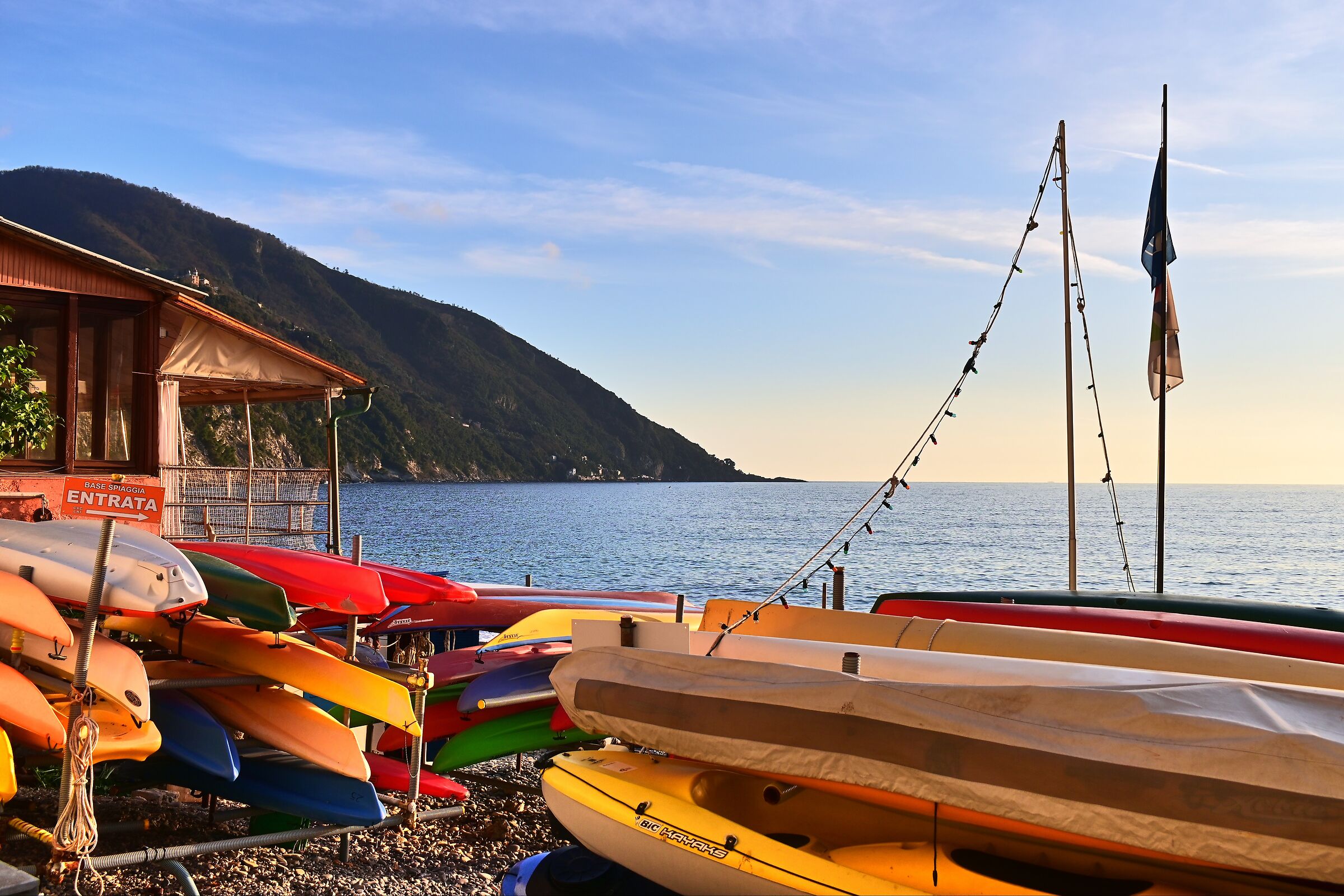 A pale horizon beyond the colors, and distant clouds...